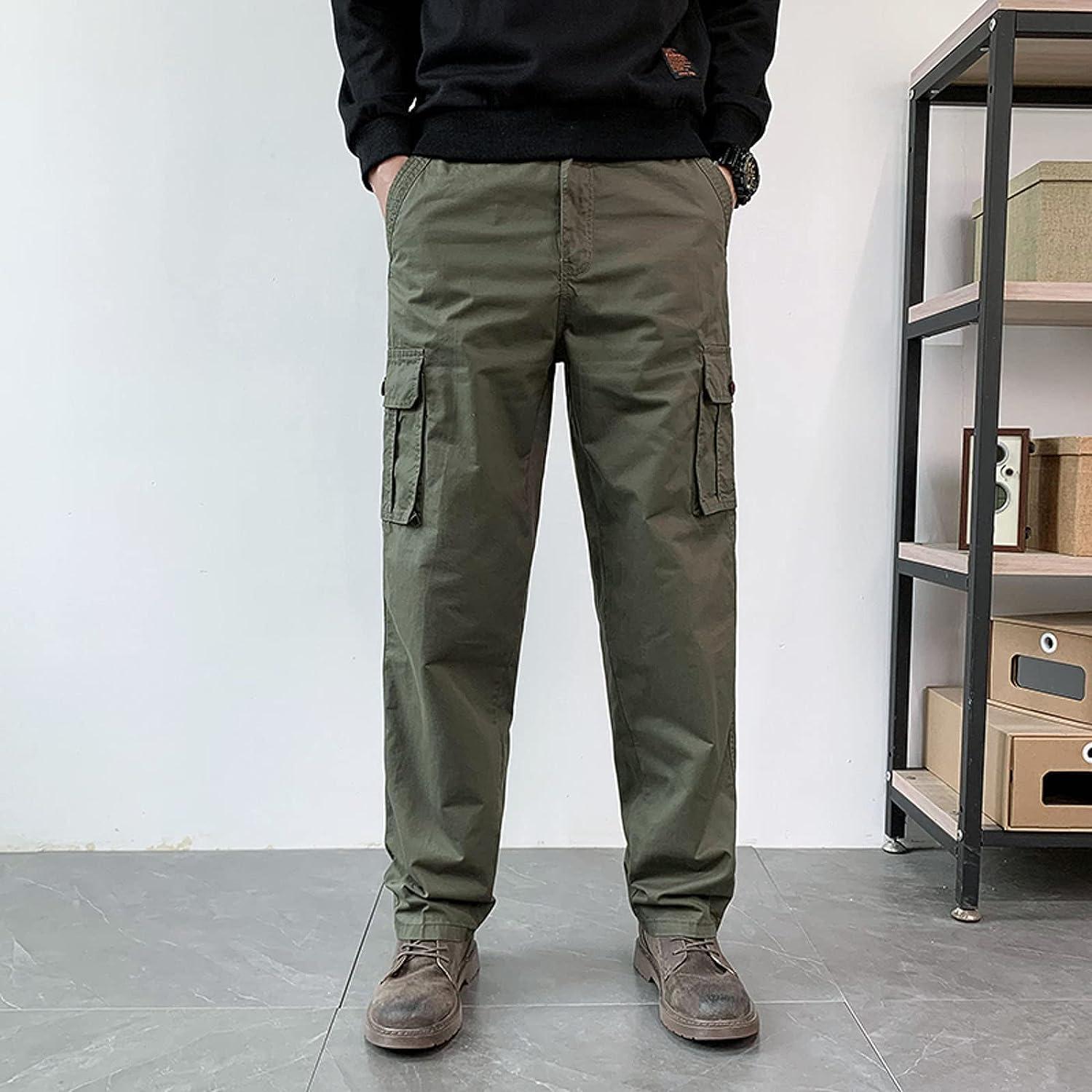 Pants for Men Modern Fit Athletic Fishing Long Pants Utility Short Workwear  Hiking Sweatpants C #2 X-Large