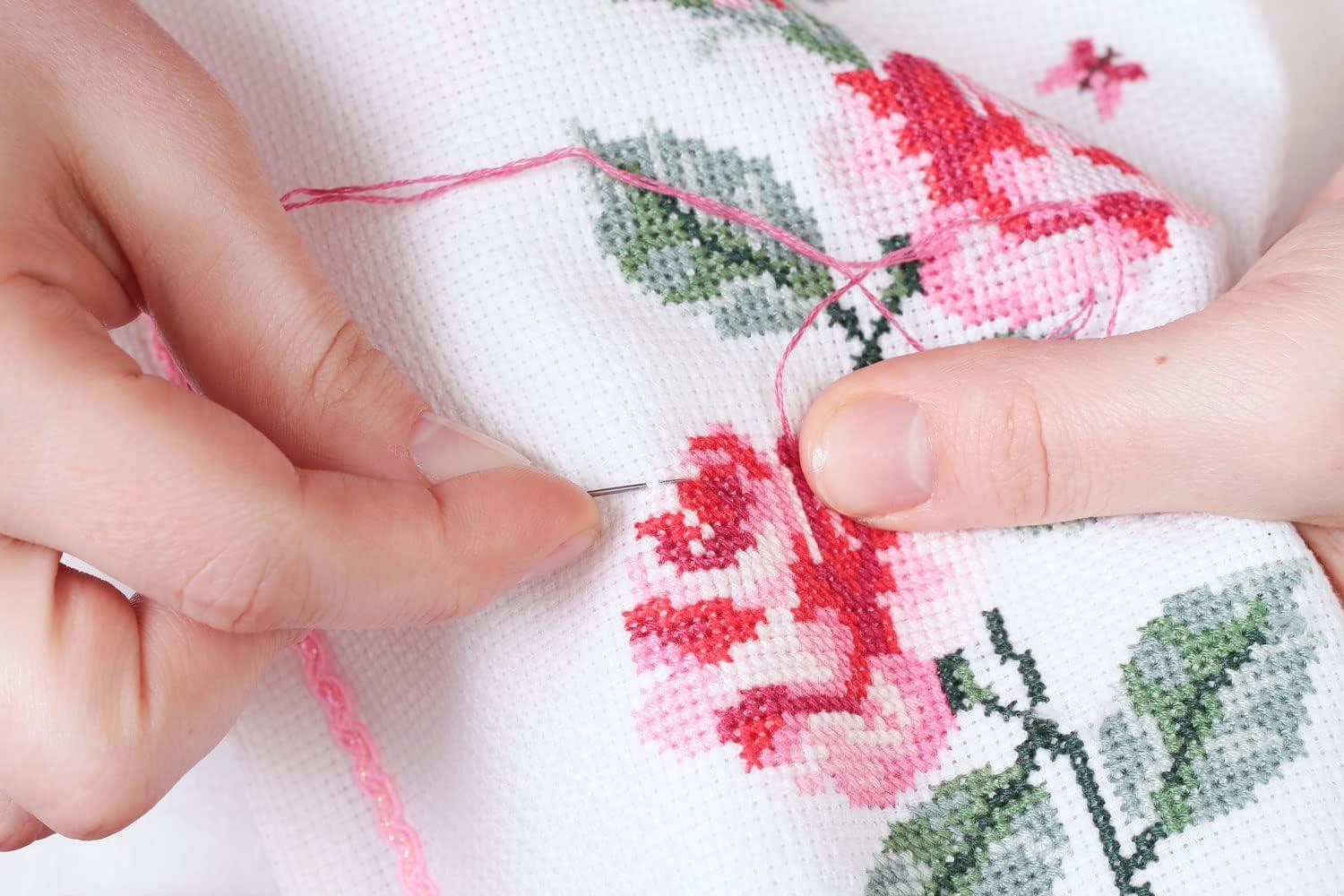 18 Count Aida Cloth Embroidery Counted Cross Stitch Fabric, Khaki, 59W x  19L