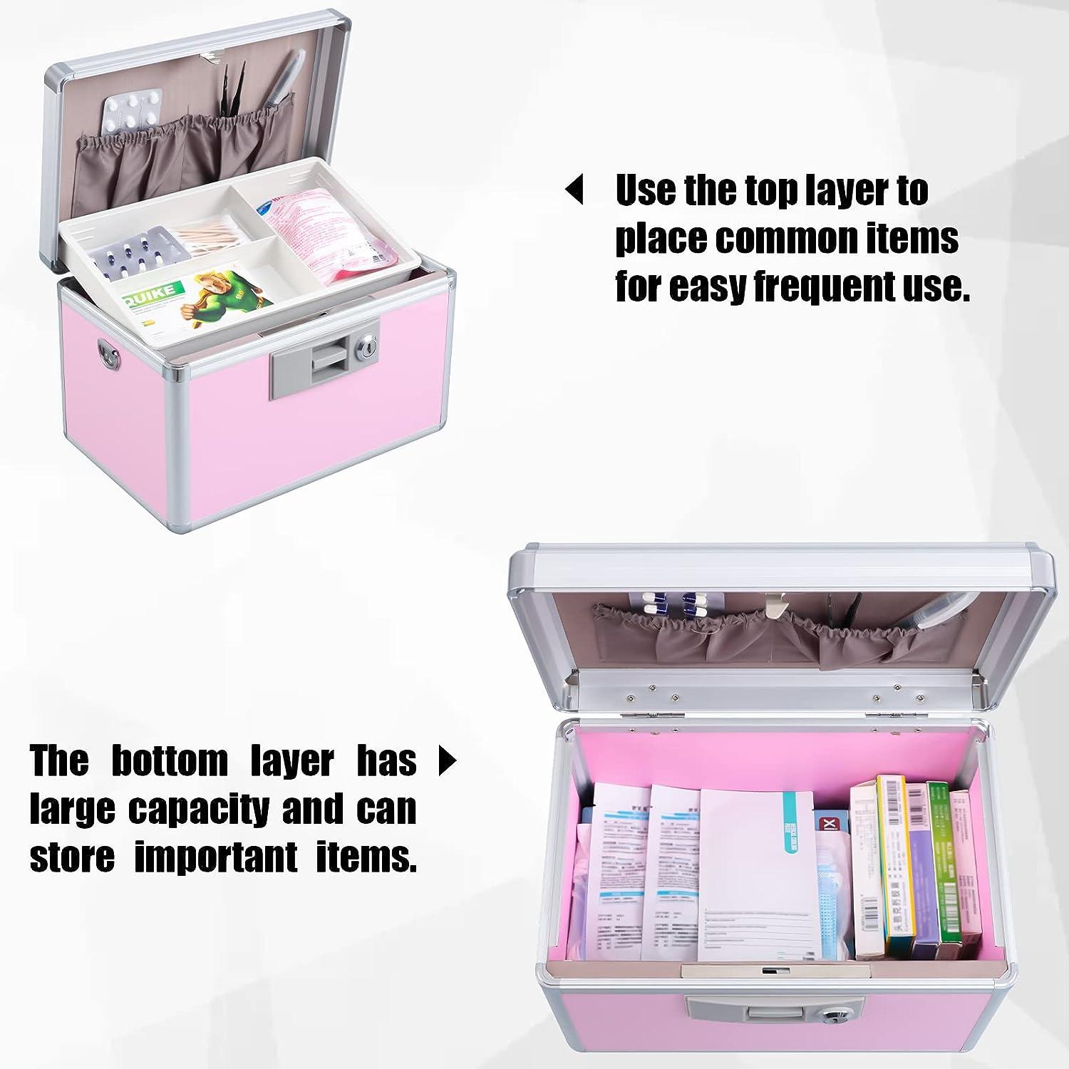  Medicine Lock Box for Safe Medication Storage, Large