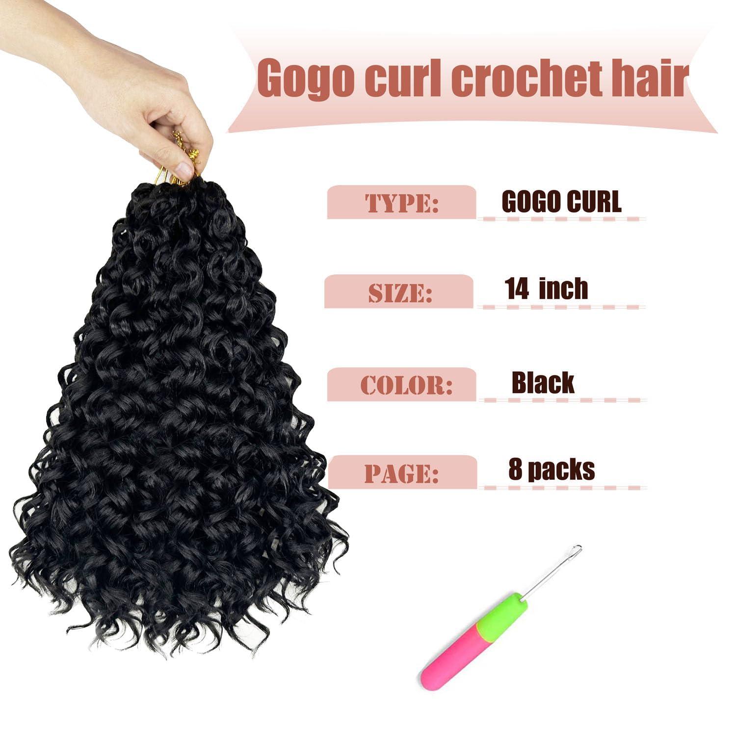  GoGo Curl Crochet Hair 8 Packs Water Wave Crochet