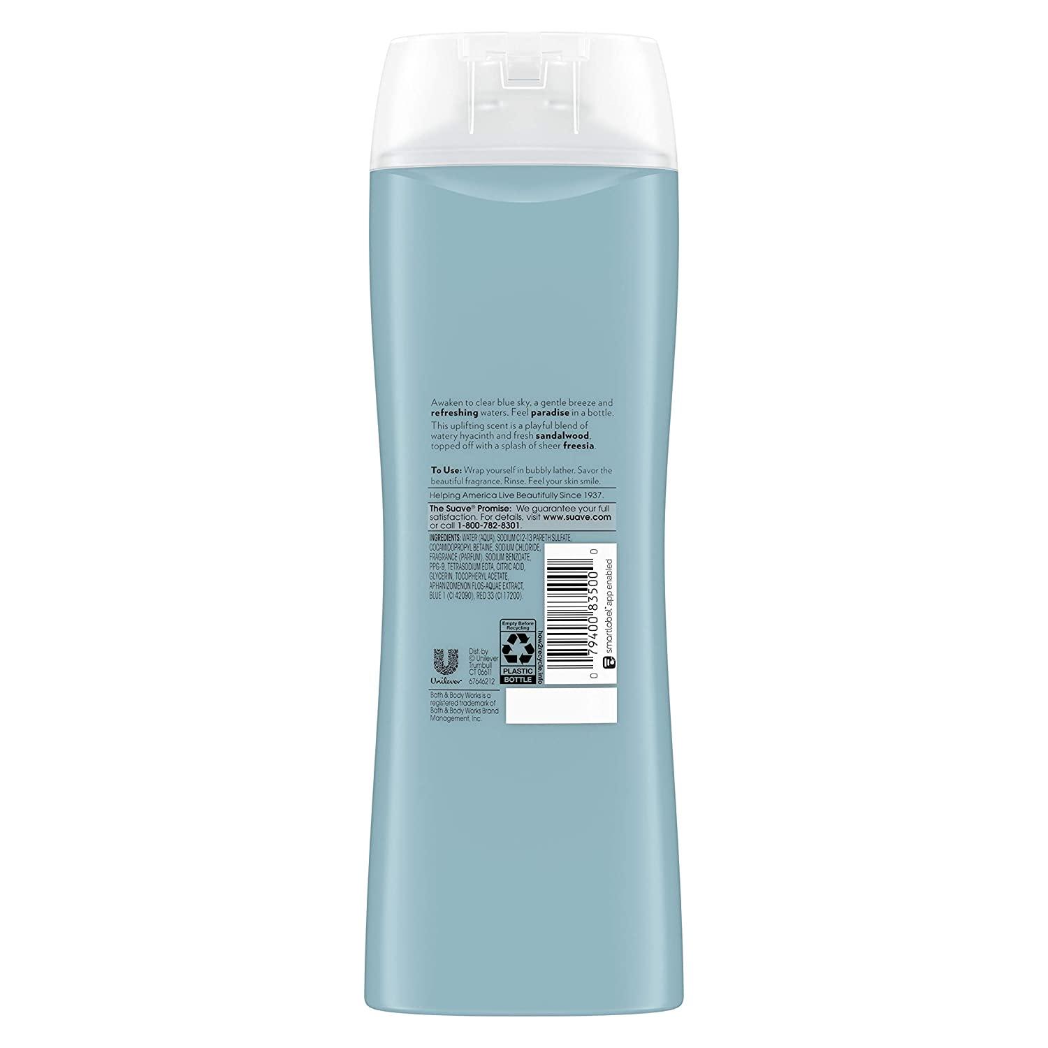 Suave Essentials Body Wash For Hydrated, Smooth Skin Ocean Breeze