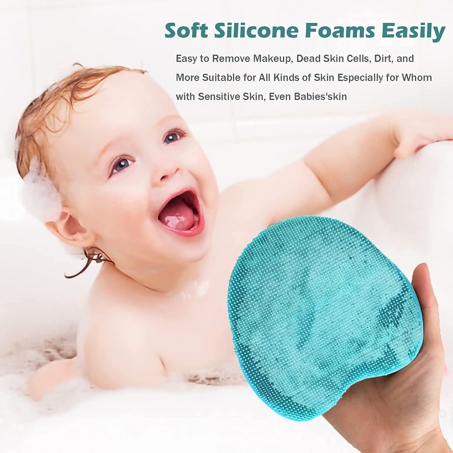 Silicone Body Scrubber Shower Exfoliating Sponge Bath Scrub Dead Skin  Remover