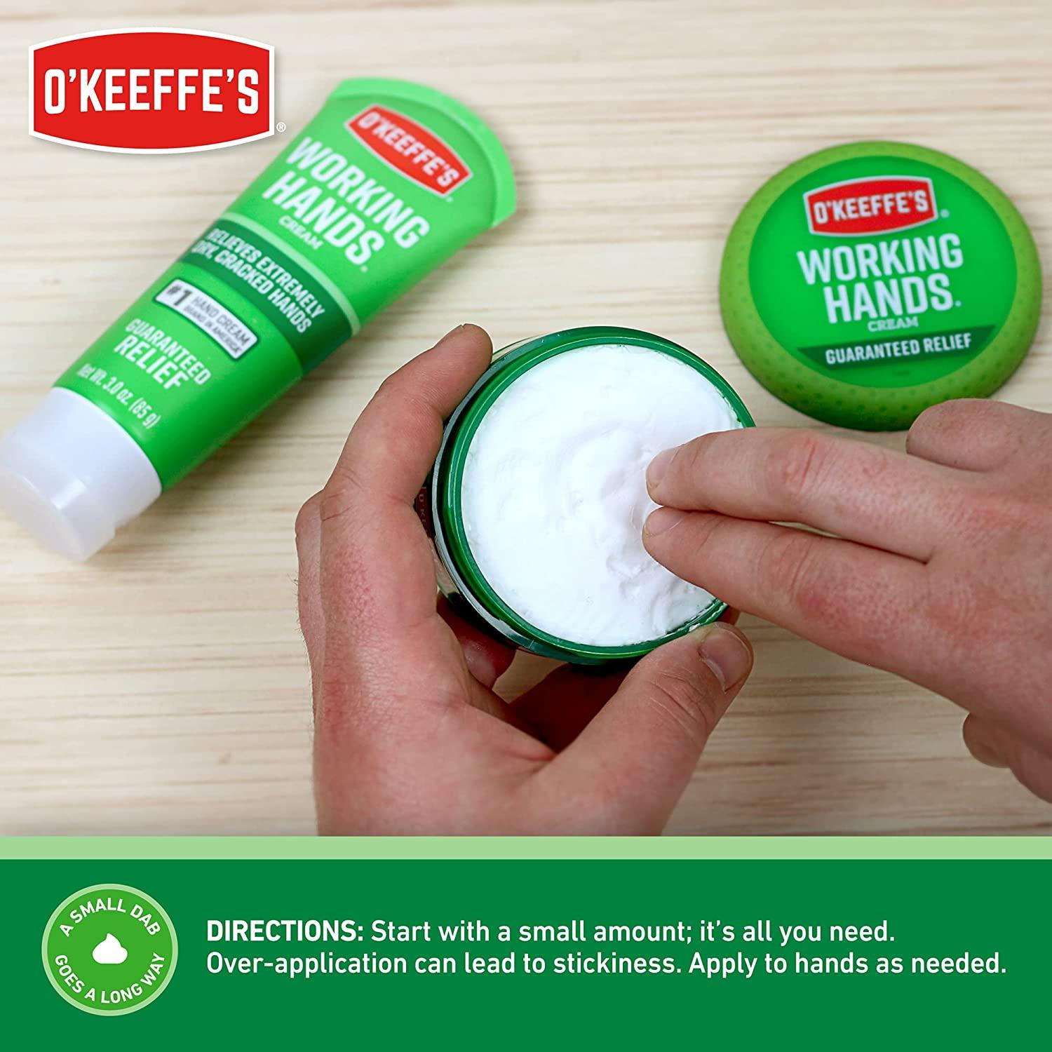 O'Keeffe's Working Hands Hand Cream for Extremely Dry, Cracked Hands, 3.4  Ounce Jar, (Pack 1)