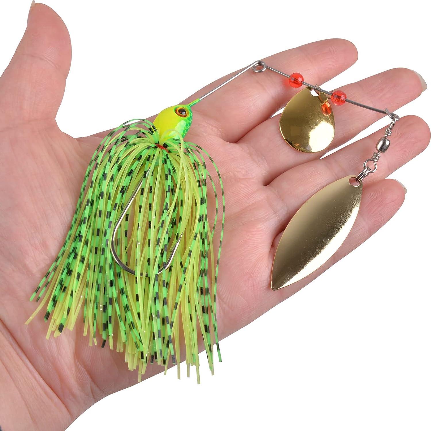 Fishing Lures Spinnerbait, Bass Fishing Lure Spinner Baits Kit Hard Metal  Multicolor Buzzbait Spinnerbait Jigs for Bass Pike Trout Salmon 6pcs  Spinnerbait