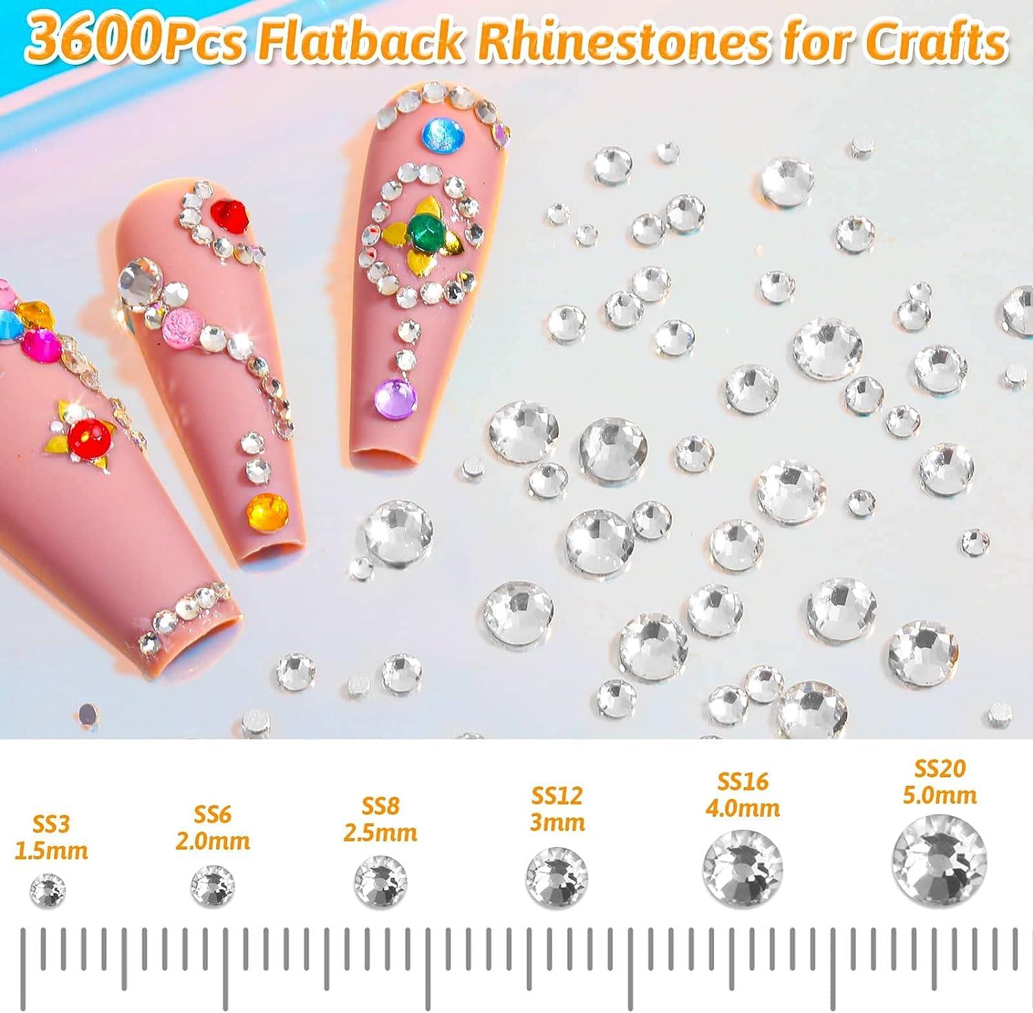 Rhinestones for Crafts with Glue Clear, Bedazzler kit with