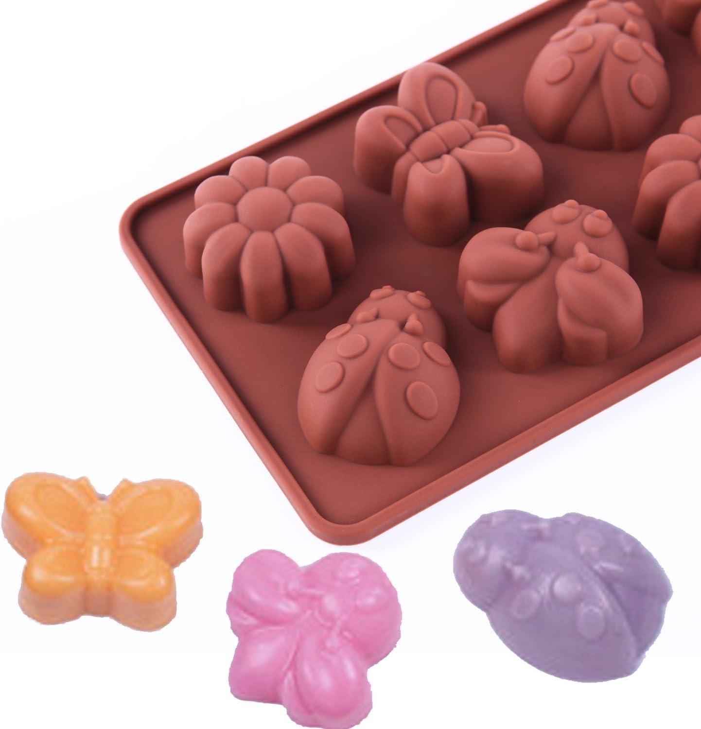 3 Pack Star Shapes Silicone Candy Mold Non-stick Fondant Baking