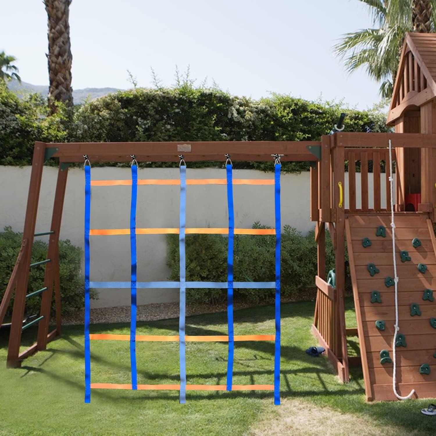 Climbing Net for Kids Outdoor, Portable Ninja Cargo Net Rope