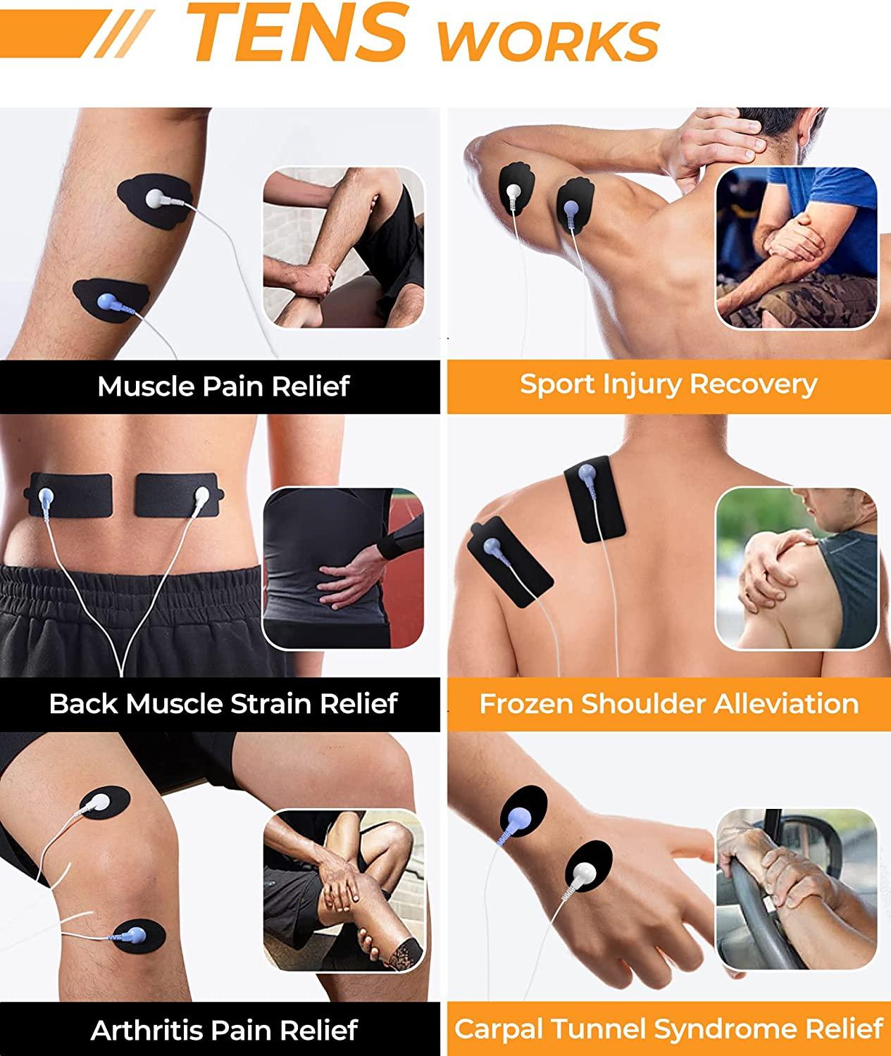 24 Modes Dual Channel TENS EMS Unit Muscle Stimulator for Pain Relief  Therapy, 12 Pcs, 1 unit - Harris Teeter
