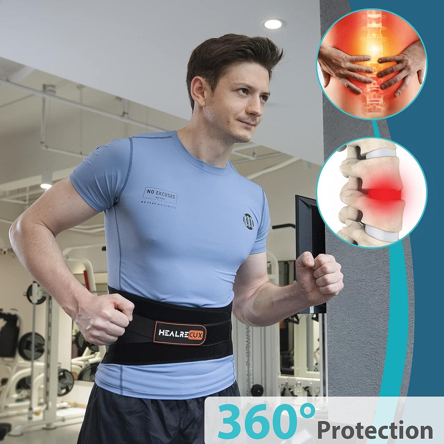 Back Brace Lumbar Back Support Belt for Lower Back Pain Relief - Waist  Trainer Belt for Men