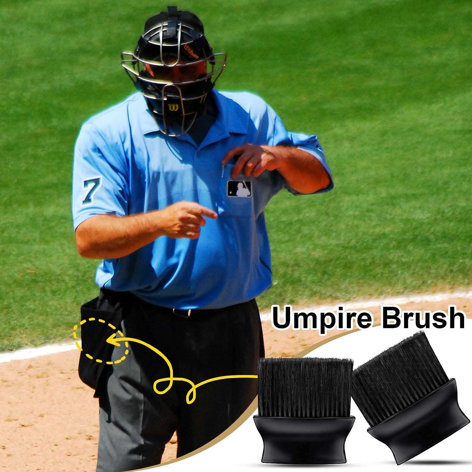  Deekin 2 Pieces Umpire Brush Baseball Home Plate Brush Baseball  Umpire Gear with Plastic Handle for Baseball Softball Referee Equipment,  Black, 5 x 4.7 x 1.4 Inch : Sports & Outdoors