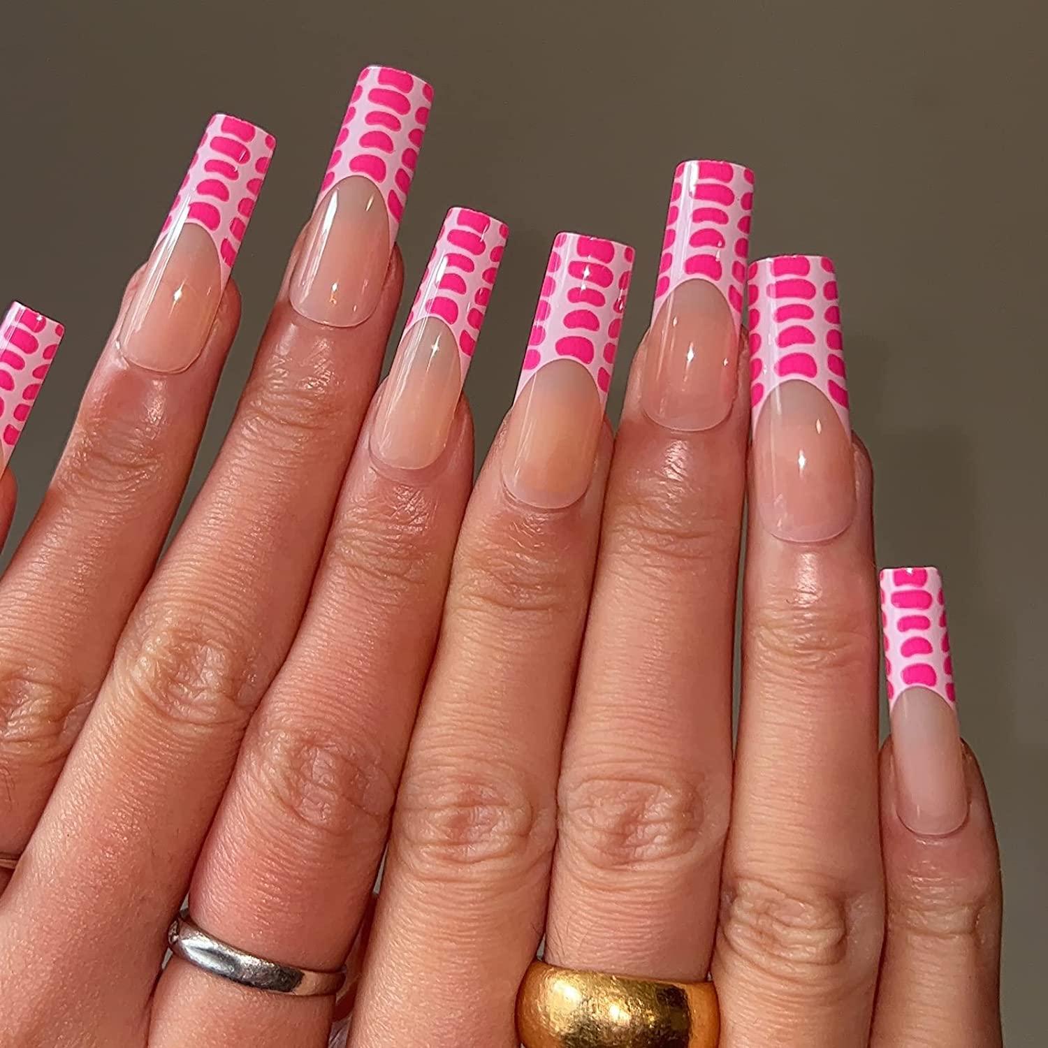Pink acrylic nails HD wallpapers | Pxfuel