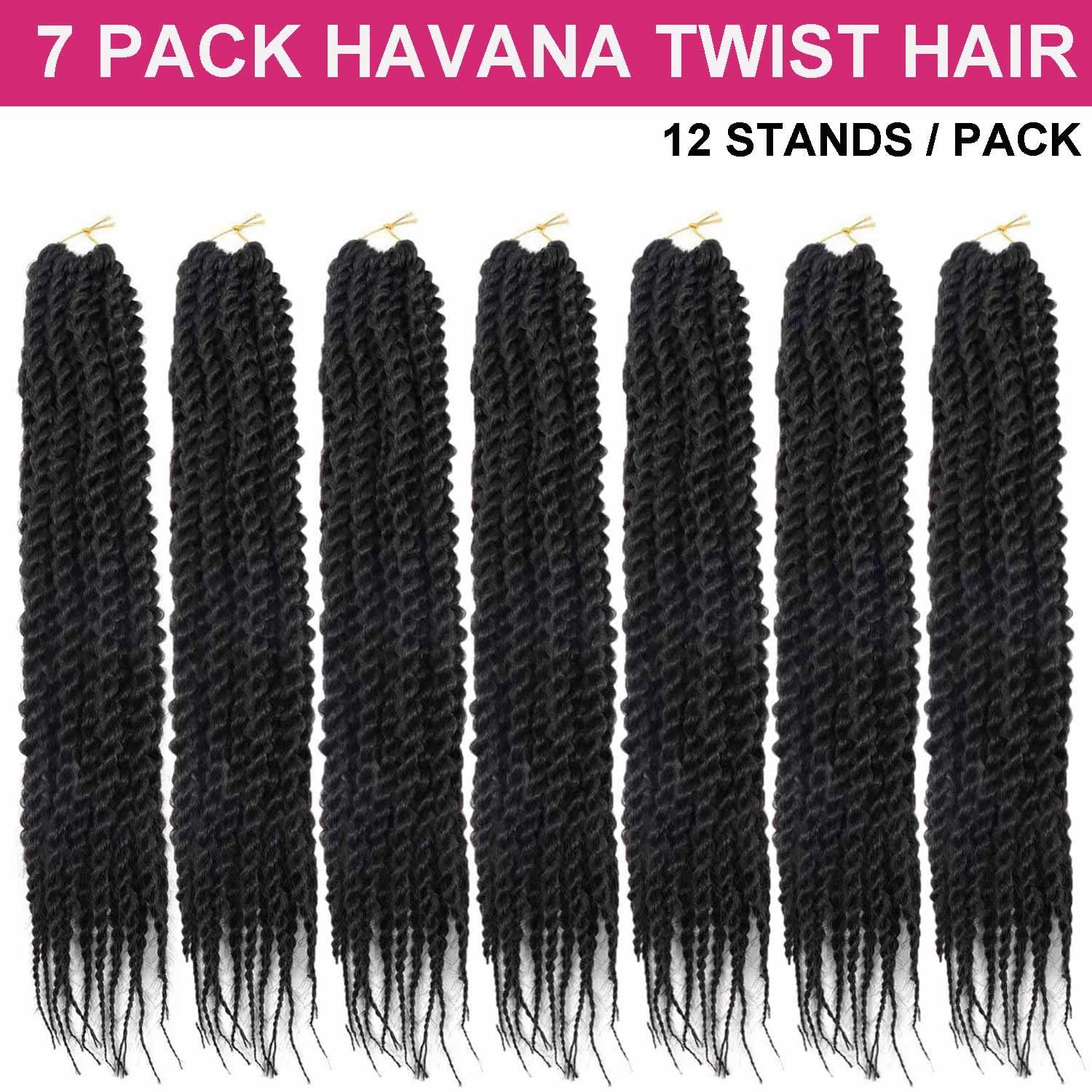 7 Packs Senegalese Twist Crochet Hair 22 Inch Crochet Braids Hair