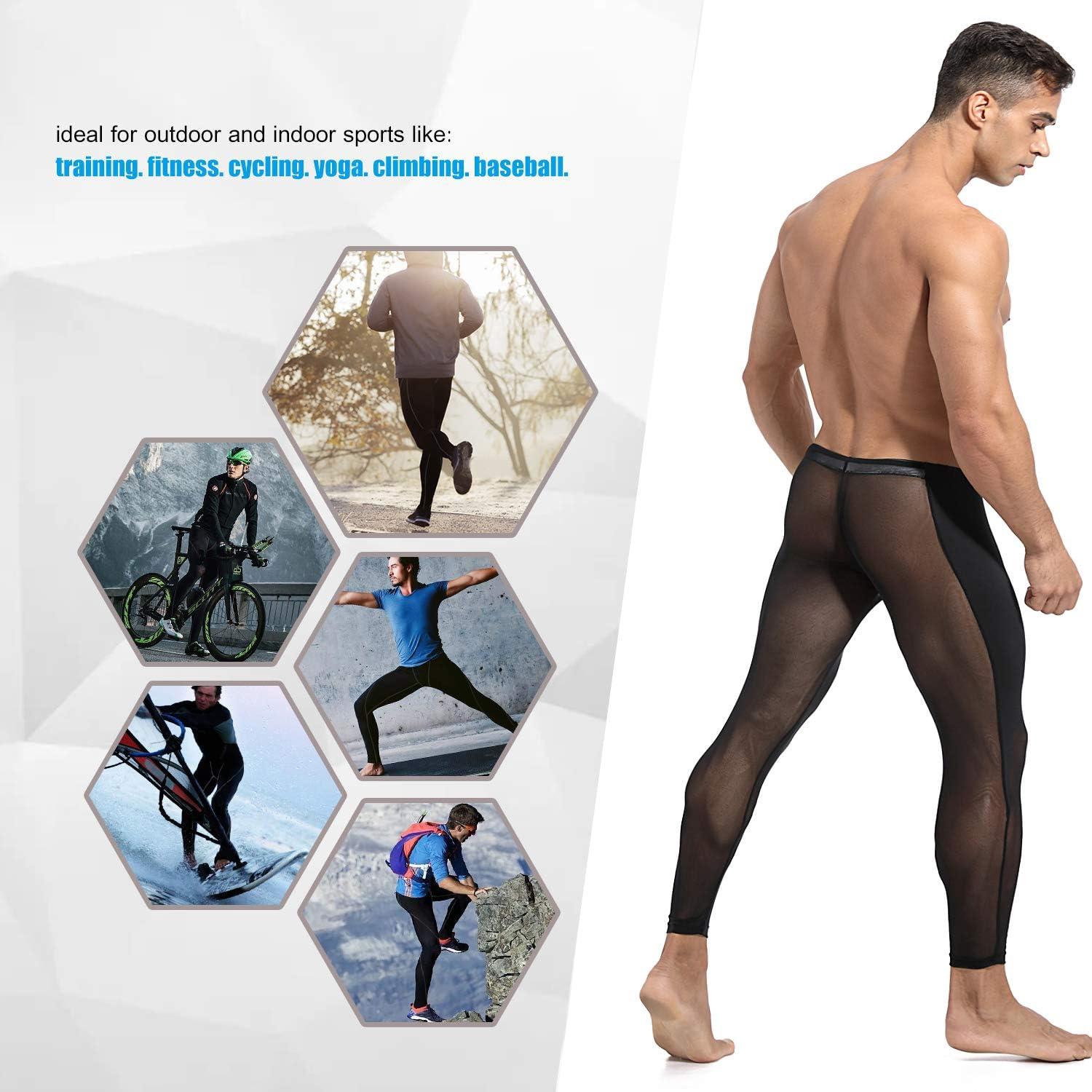  MIZOK Men's Mesh See Through Shorts Breathable Sheer