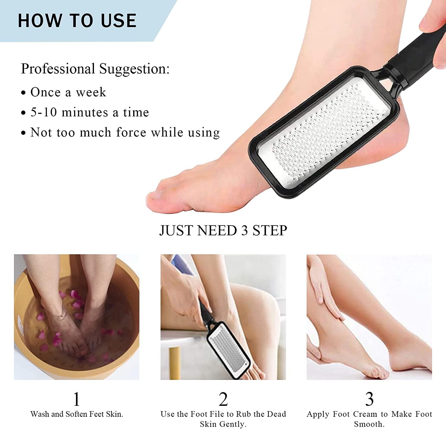 SetSail Callus Remover for Feet 2 Pack Foot File Kits Rust-Free Foot ...