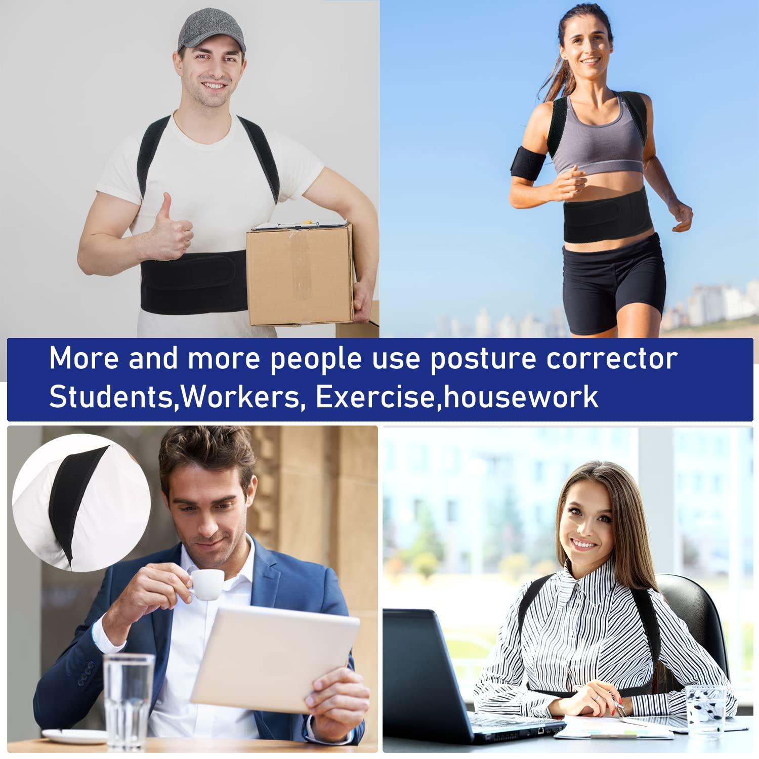 KLEUET Posture Corrector for Men and Women Adjustable Back Brace