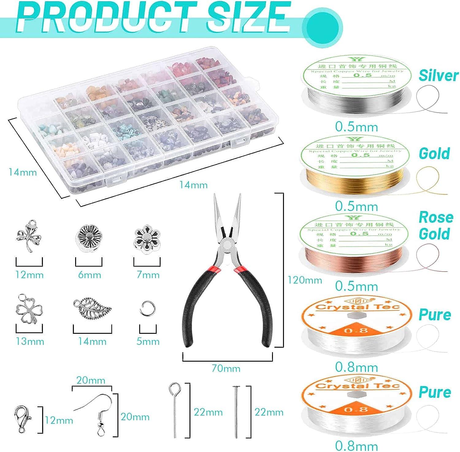  selizo Jewelry Making Kits for Adults Women with 28 Colors  Crystal Beads, 1660Pcs Crystal Bead Ring Maker Kit with Jewelry Making  Supplies