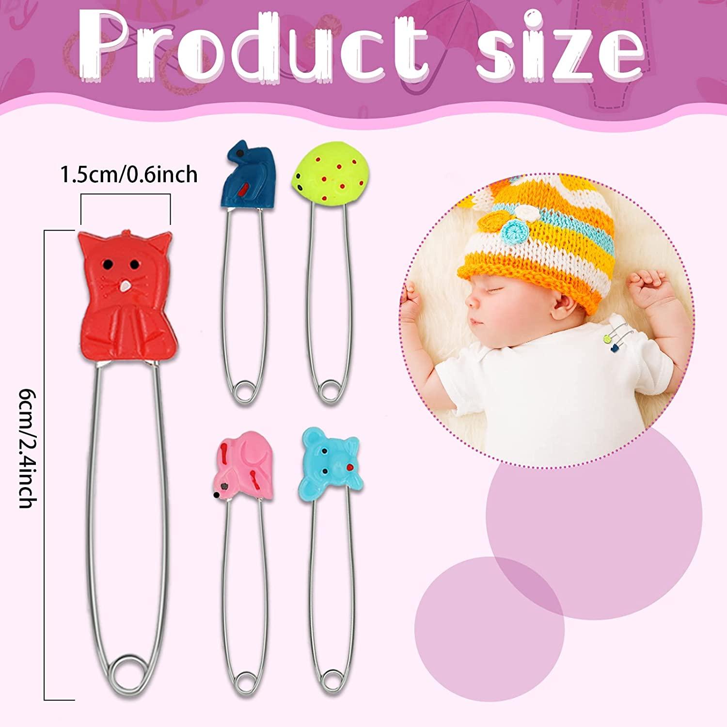 Large Colored Safety PinsStainless Steel Safety Locking Baby Cloth