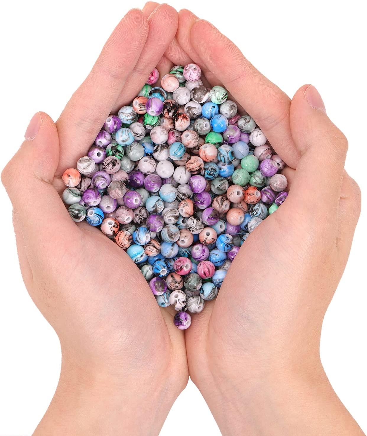 8mm acrylic beads, jewelry making beads, rainbow beads, beads for kids,  multi color beads, 50 beads per pack
