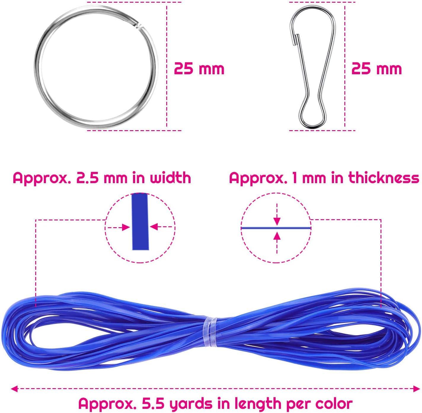 Lanyard String, Cridoz 30 Colours Gimp String Plastic Lacing Cord