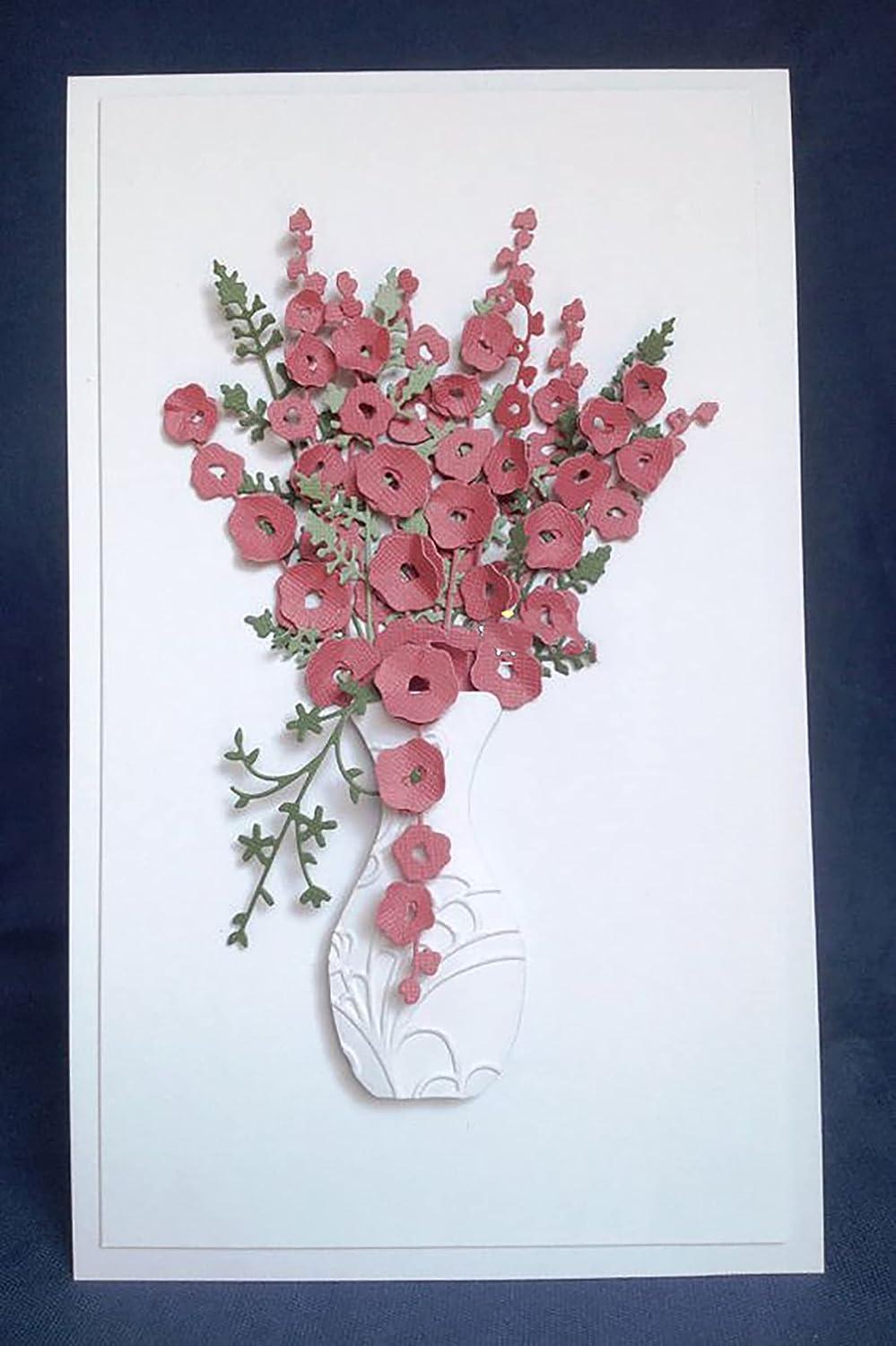 6/Pcs Peony Flower Metal Die Cuts for Card Making Spring Flower Leaf Card  Cuttin