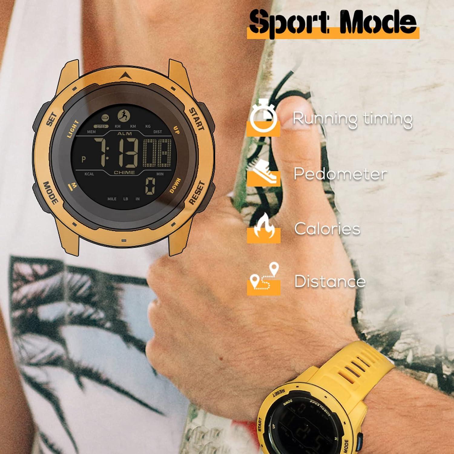 Findtime Men's Watch Waterproof Watches Military Sport Digital Analogue  Outdoor Fashion Wristwatch Tactical Army Big Face Alarm Stopwatch LED Watch  - Walmart.com