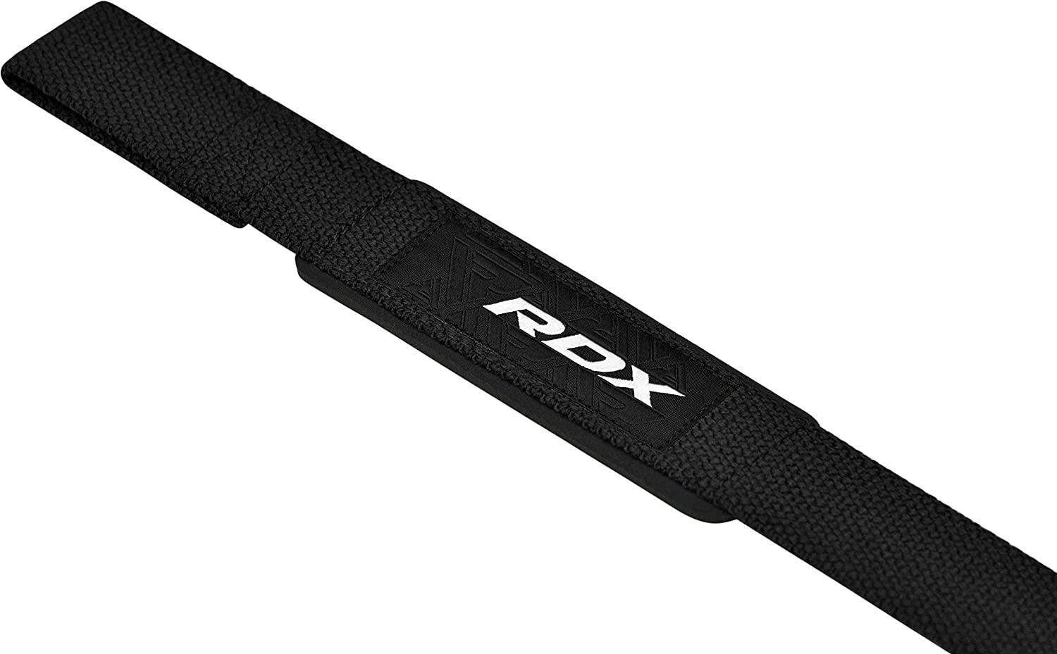RDX Weight Lifting Wrist Wraps with Gym Straps, Elasticated 18” Cotton  Wrap, 60CM Anti Slip Workout Strap Support, Bodybuilding Deadlifting