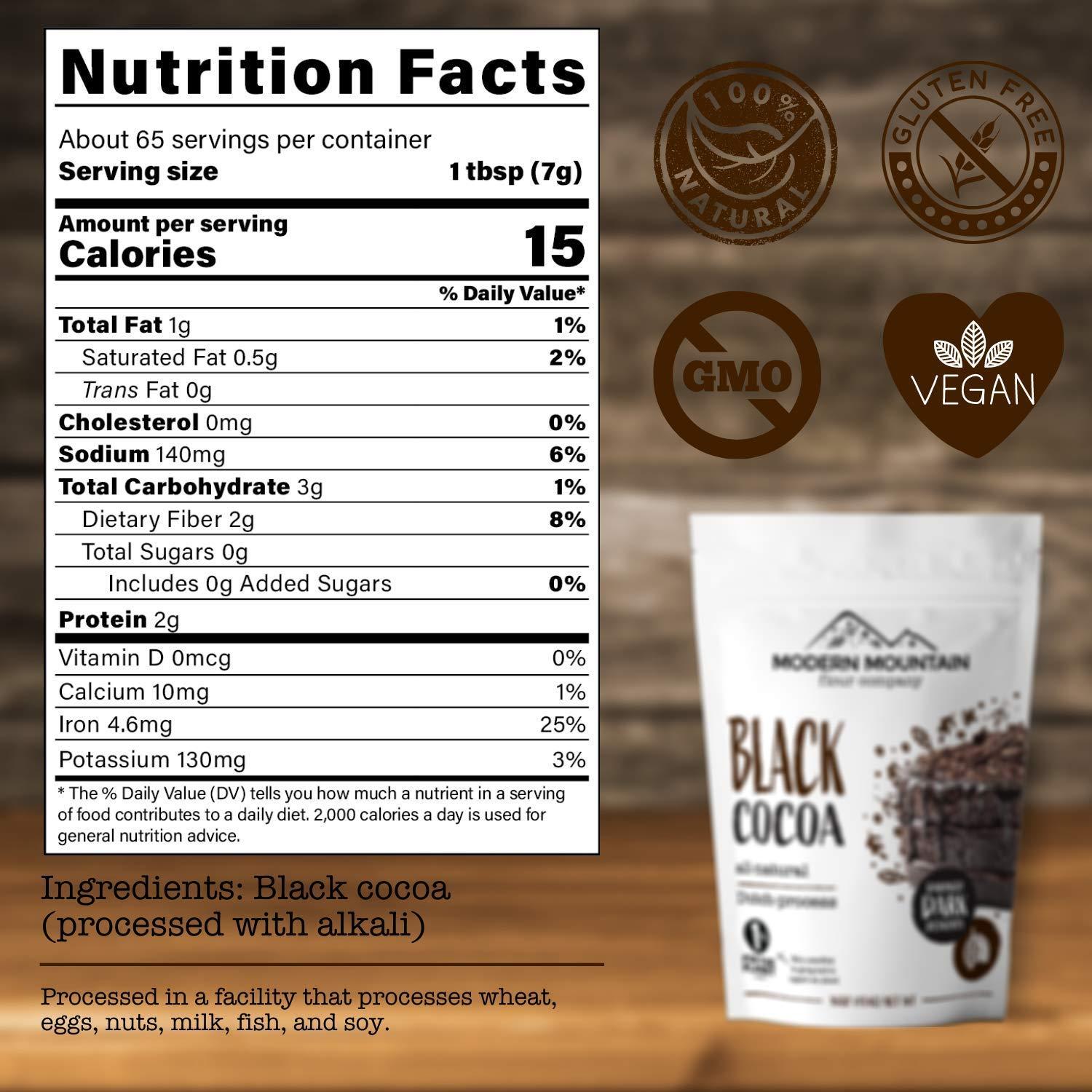  Black Cocoa Powder (1 lb) Bake the Darkest Chocolate Baked  Goods, Achieve Rich Chocolate Flavor, All-Natural Substitute for Black Food  Coloring, Dutch-Processed Cocoa Powder, Unsweetened, Extra Dark, Fair Trade  Certified 