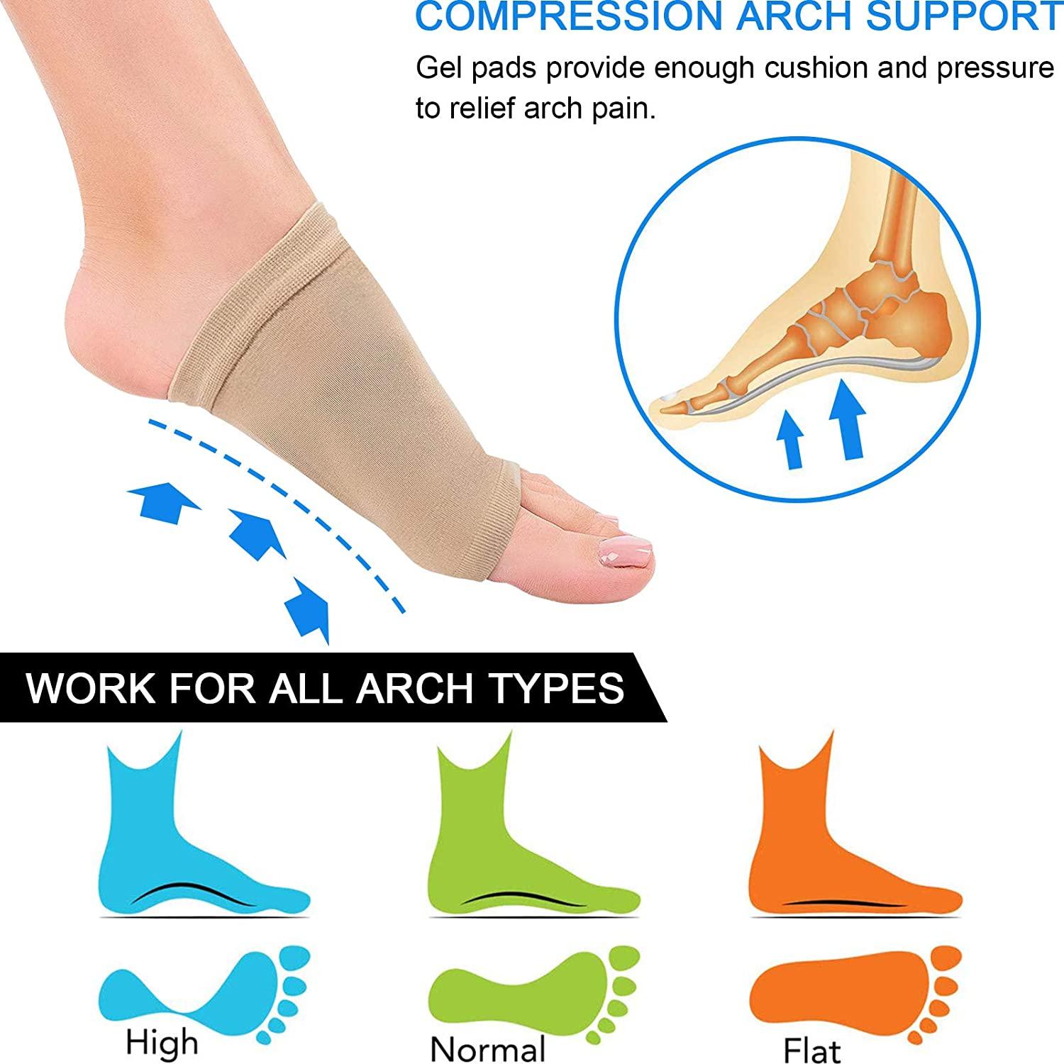  Arch Support for Flat Feet & Plantar Fasciitis, Gel