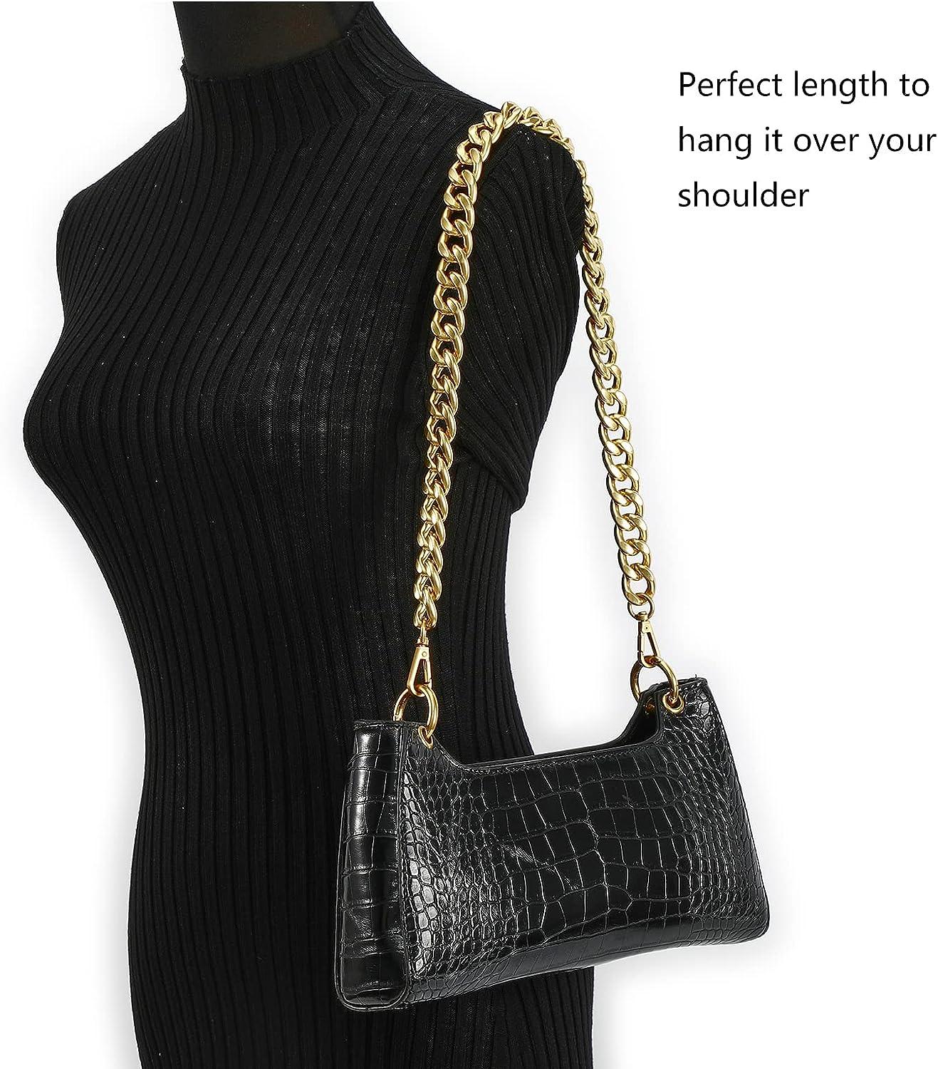 Chain Silver or Gold Handbag Strap, Metal Crossbody Bag Chain Strap,  Replacement Handbag Handle, Shoulder Bag Strap Gold, Long Chain Strap 