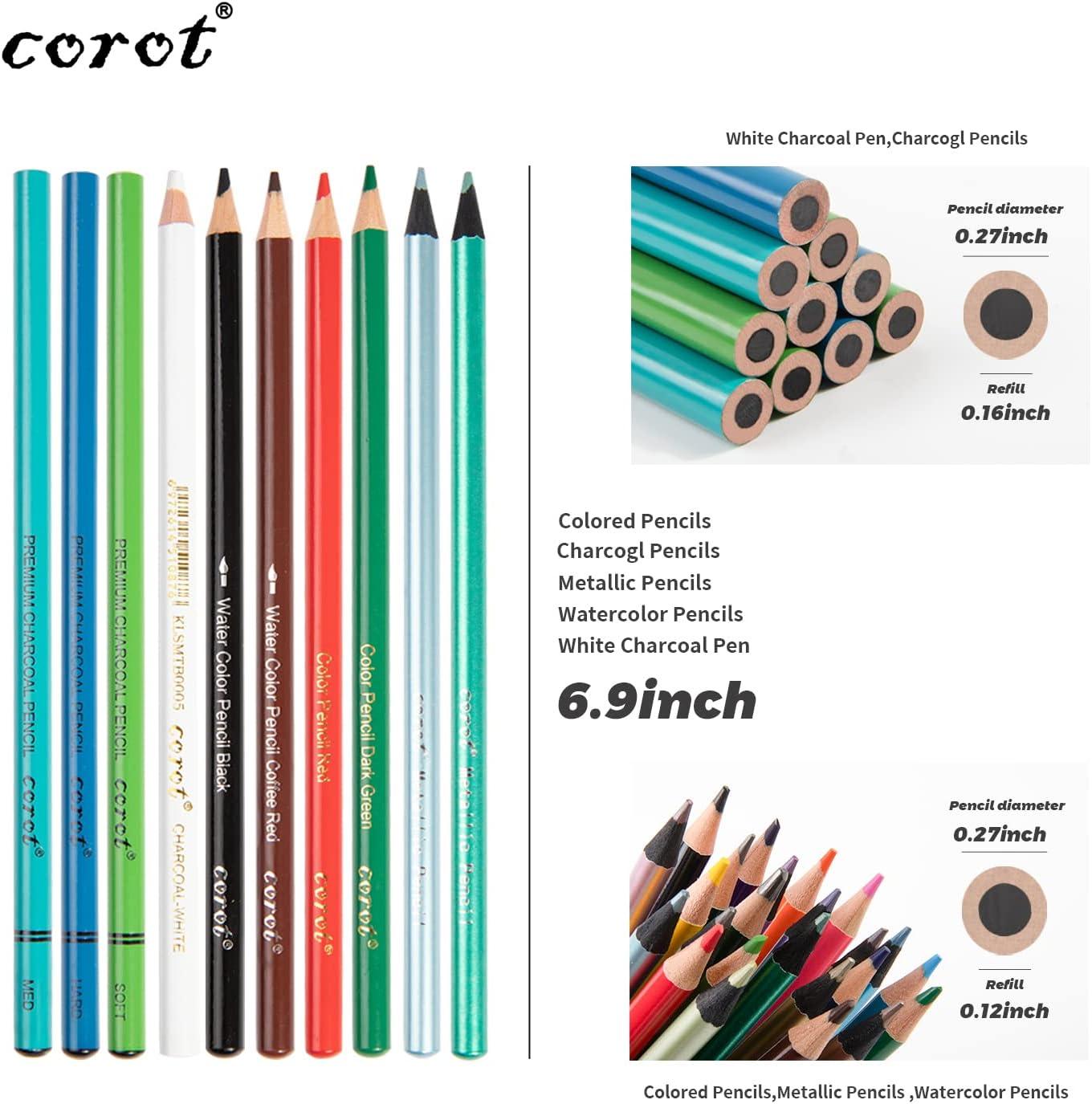 71 Professional Drawing Artist Kit Set Pencils and Sketch Charcoal