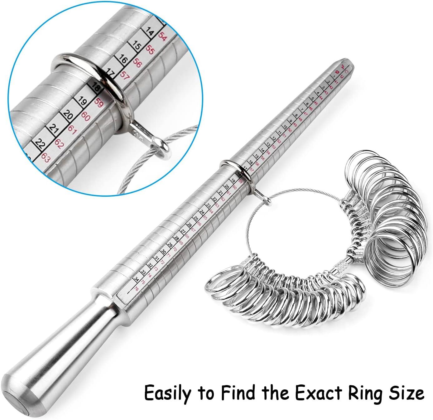 Ring mandrel true sizes (1/4 size increments) - SJ Jewelry Supply