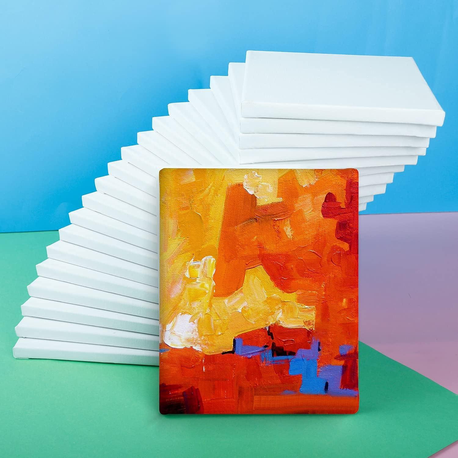 14 Packs Stretched Canvases for Painting Multi Pack 11x14 9.44x12