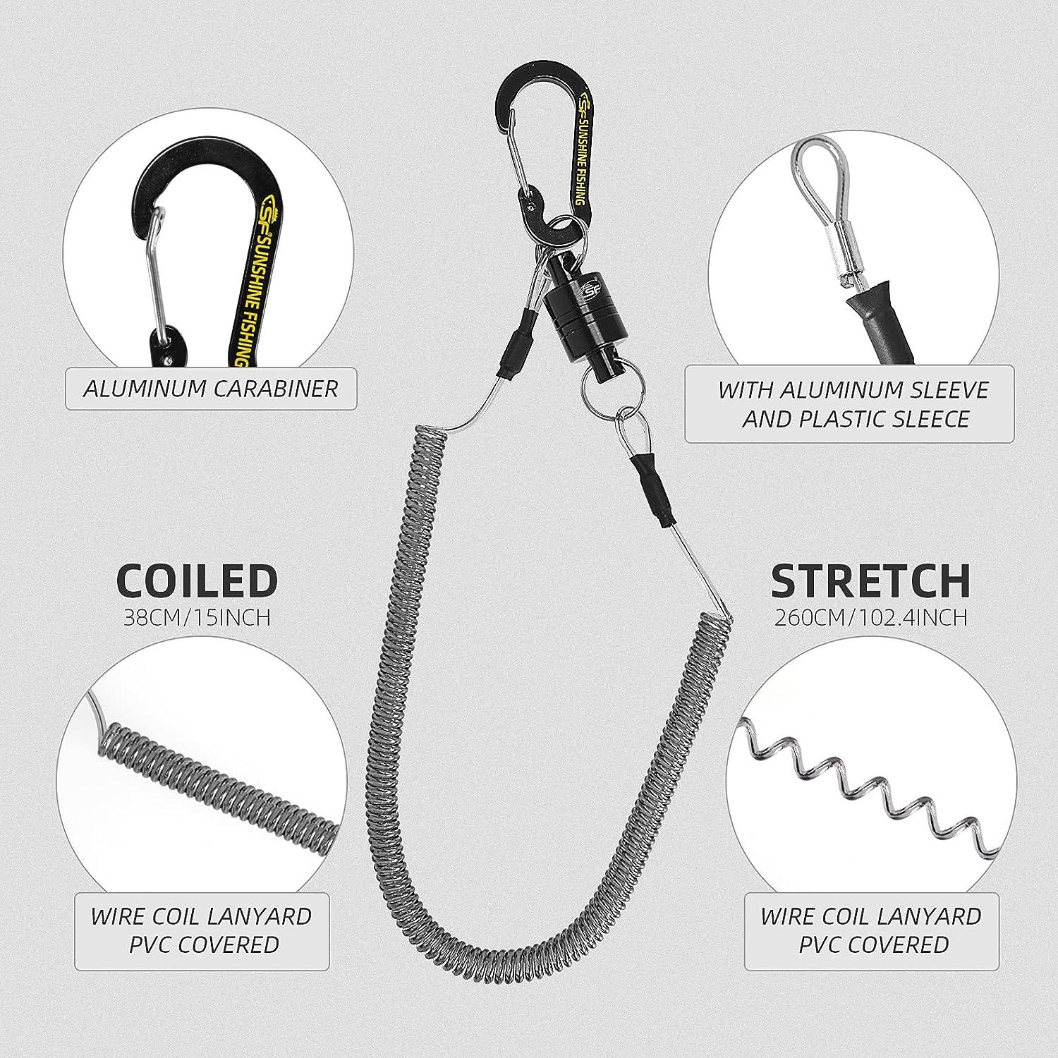 SF Fly Fishing Lanyard Necklace Unloaded Black Adjustable Tool Holder with  Foam Neck Strap Horizontal Tippet Bar Quick Release for Fishing Accessories