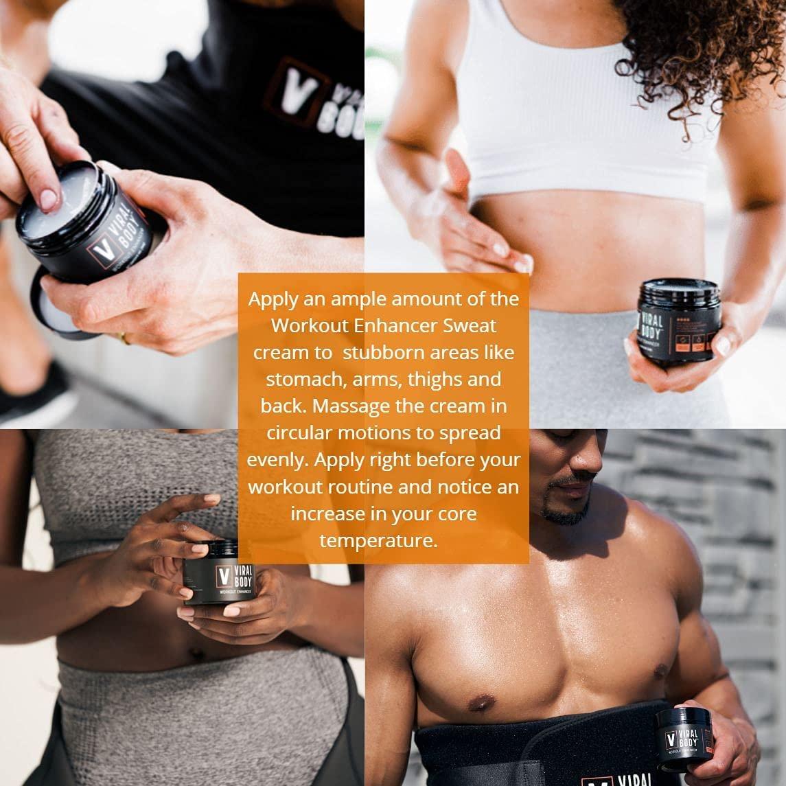 Viral Body Workout Enhancer Sweat Cream 5 Ounce Jar Thermogenic Heat Gel  Sweat Faster Maximize Workout Improve Cardio