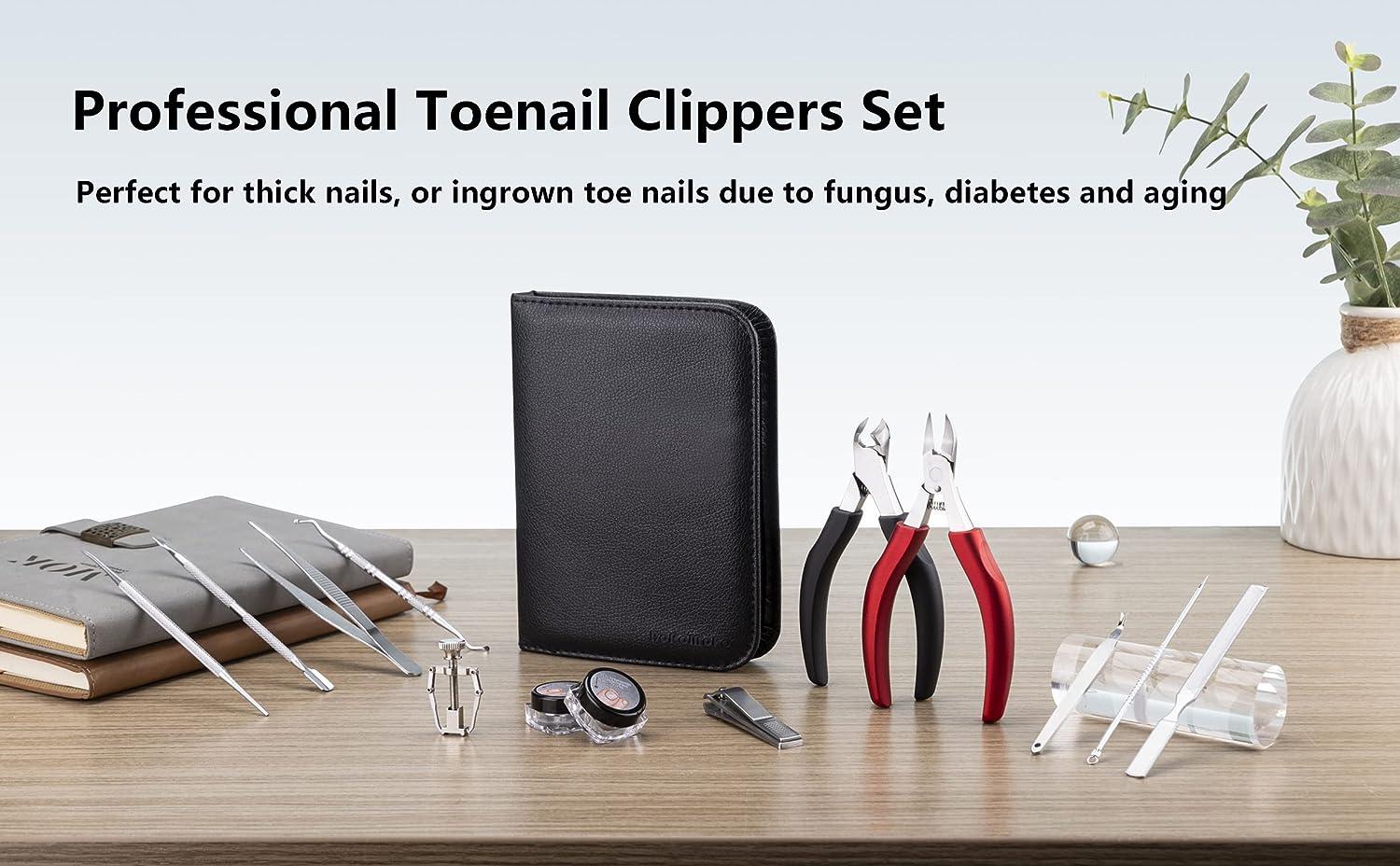 Toenail Clippers Podiatrist Toe Nail Clippers Set for Thick Nails