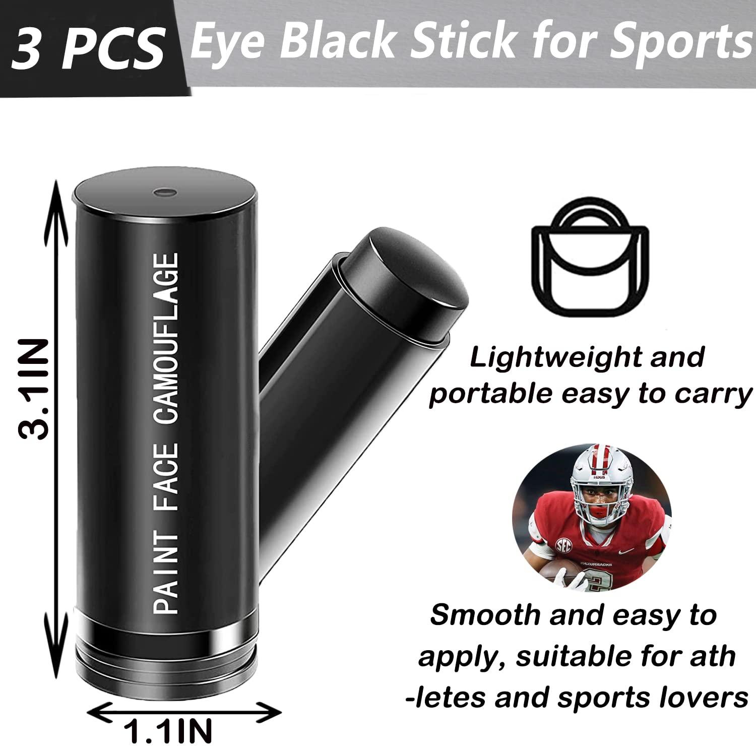 CAHIUYOA 3PCS Eye Black Stick for Sports Professional Eyeblack