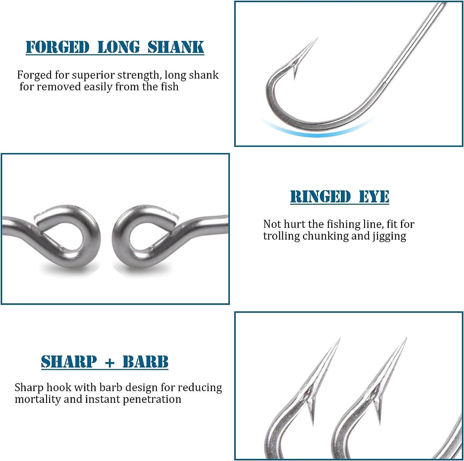  Mustad O'Shaughnessy, Large Ring, Forged - Stainless Steel :  Fishing : Sports & Outdoors