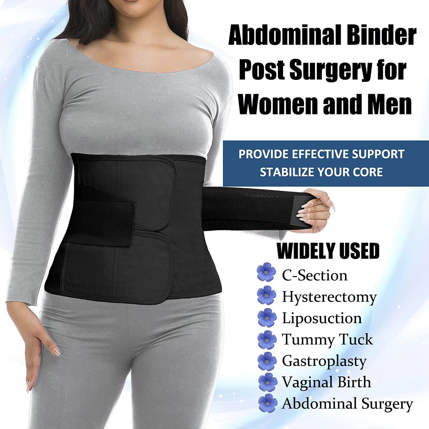 S Abdominal Binder Post Surgery for Men and Women, Postpartum Tummy Tuck  Belt Provides Slimming Bariatric Stomach Compression,High Elasticity