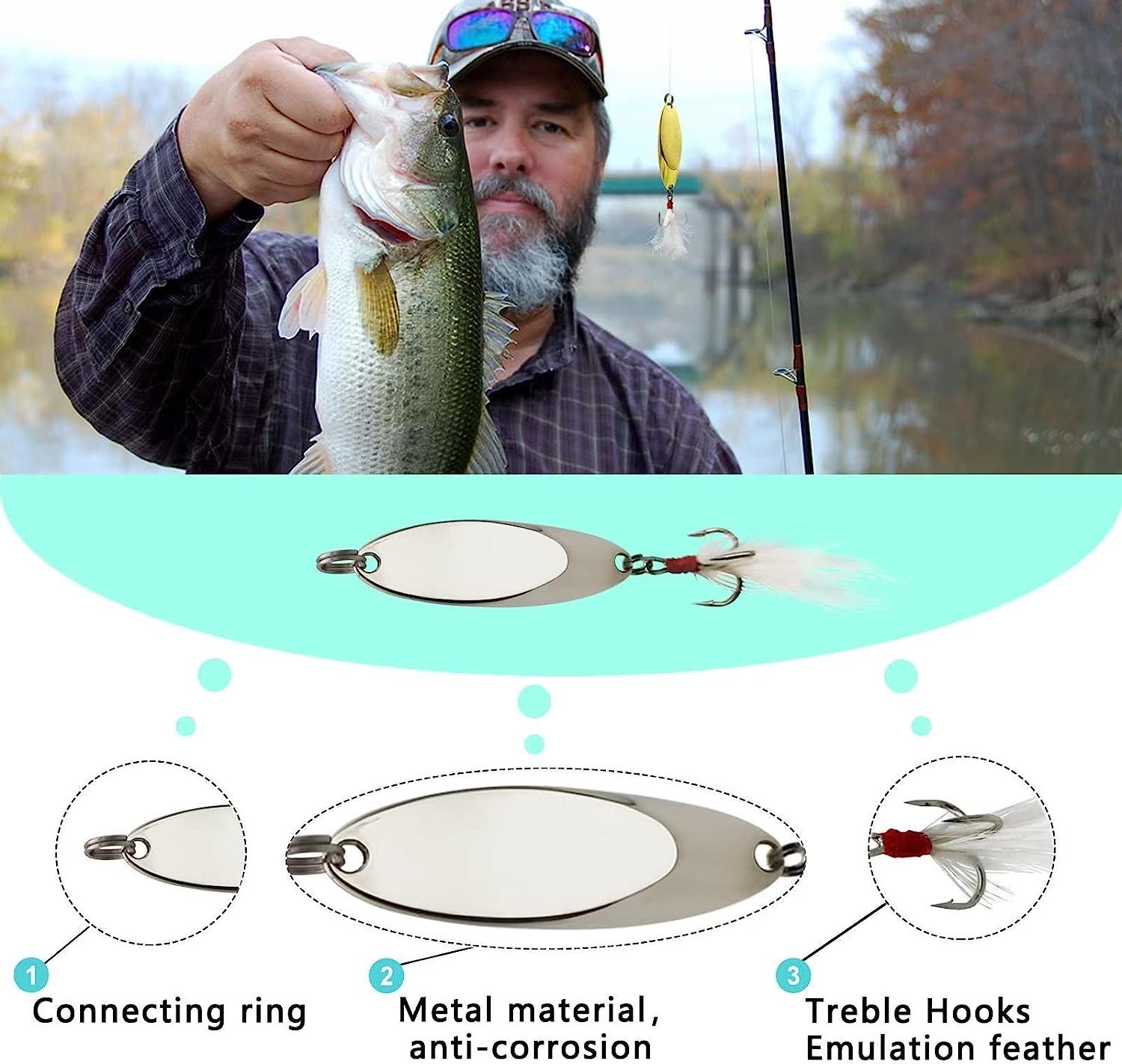 CWSDXM Fishing Spoons Fishing Lures Casting Spoon Metal Jig Lure