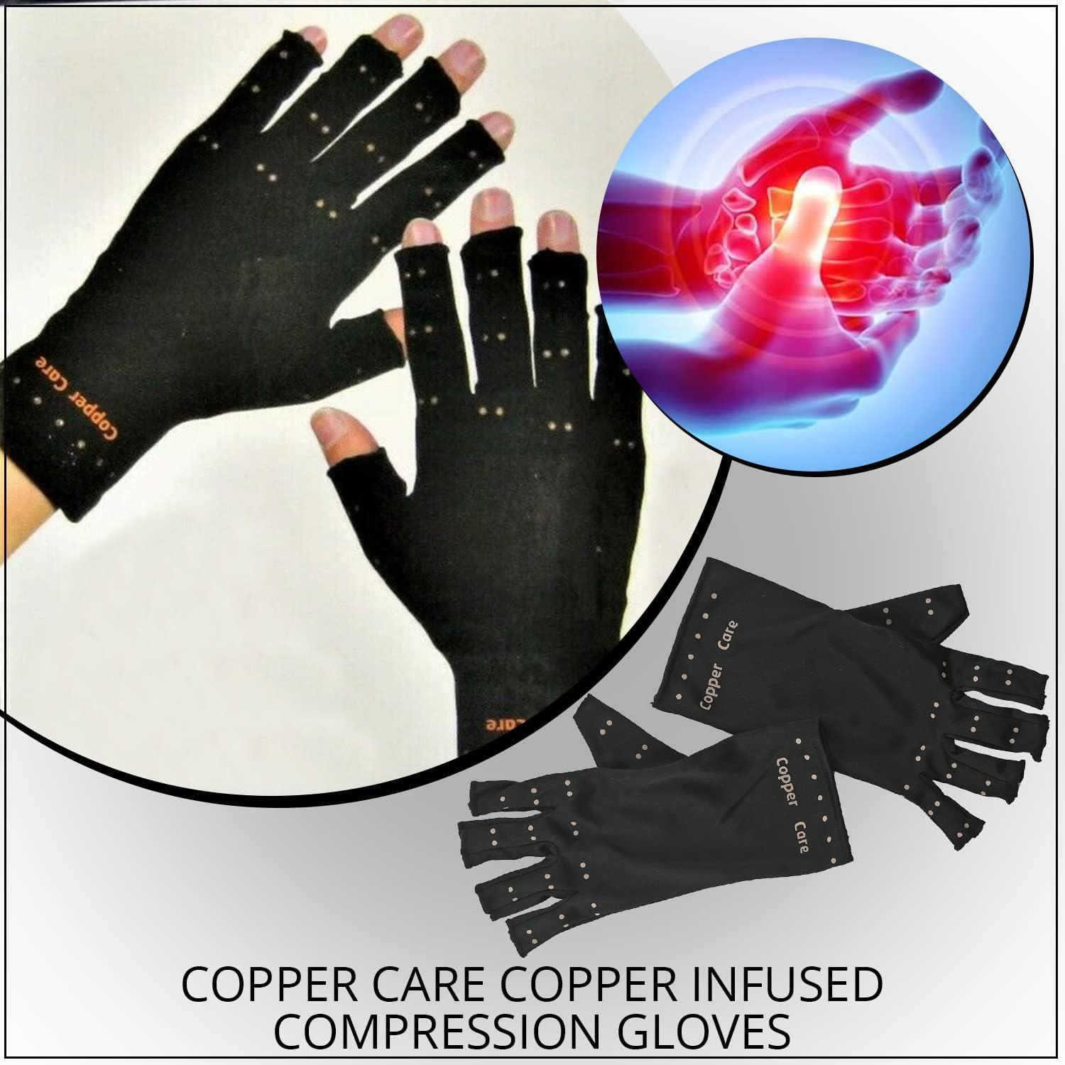 Copper Care Copper Infused Compression Gloves (One Pair)
