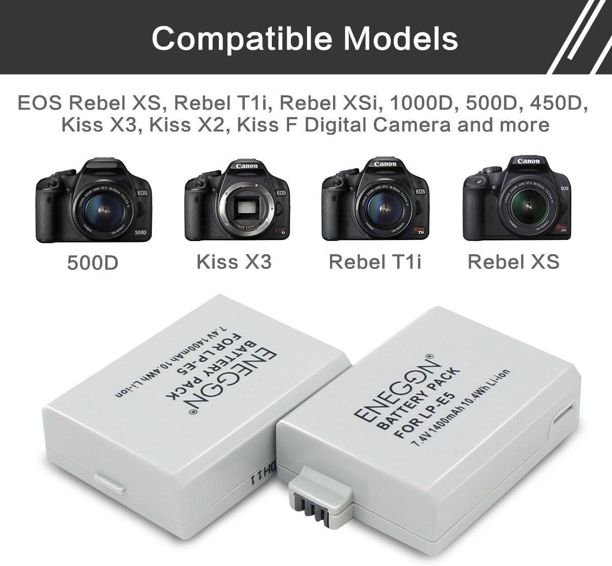  Battery for Canon EOS 450D, EOS 500D, EOS 1000D DSLR Camera :  Electronics