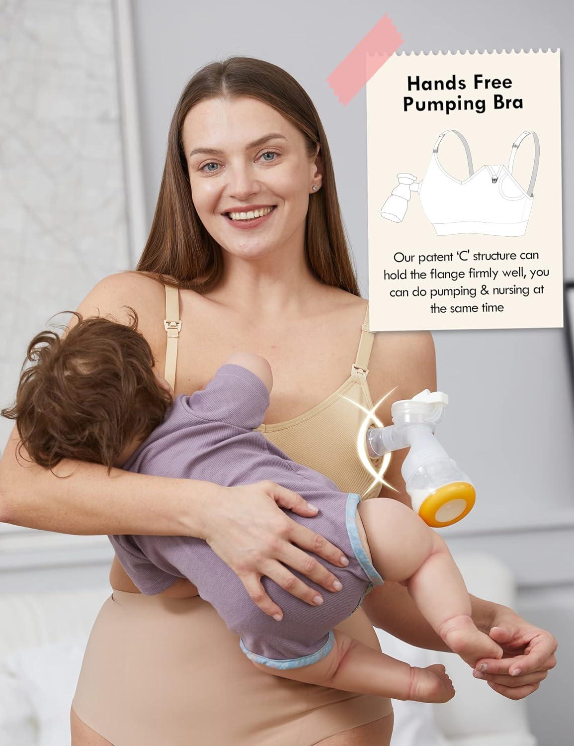 Nursing Bra for Breastfeeding Seamless Full Bust Maternity Bras for Pregancy
