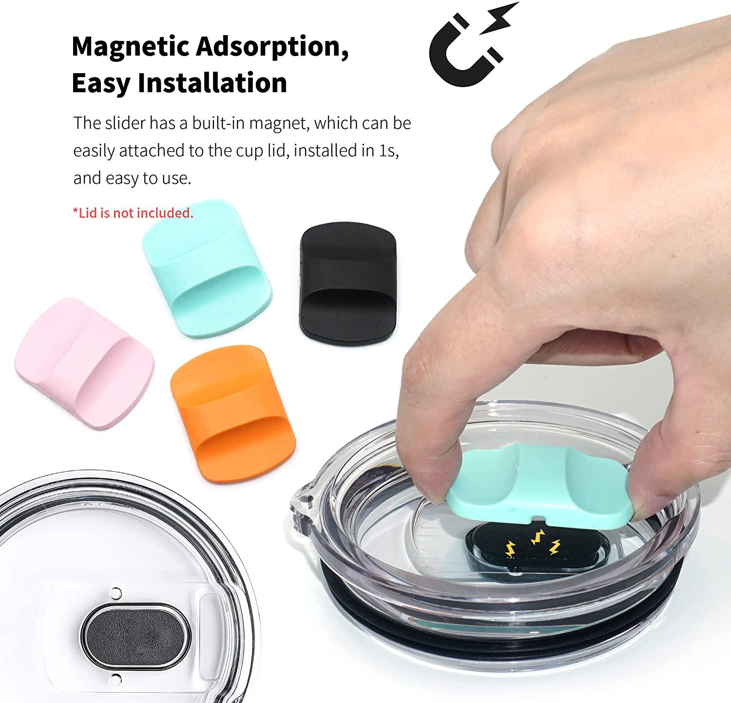 MagSlider Replacement Kit, 3 Pack, Aliensx Magnetic Slider Block fits Yeti  Rtic Tumblers Magnetic Lids 10/16 / 20/26 / 30 oz and More Other Ramblers