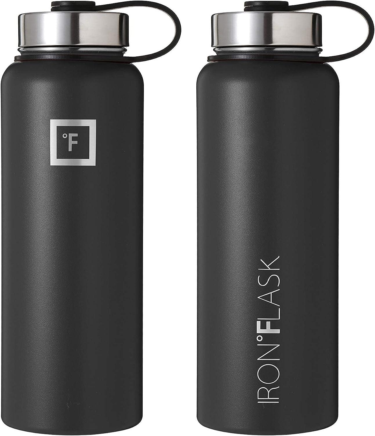Iron Flask Sports Water Bottle - 14 Oz, 3 Lids (Spout Lid), Vacuum