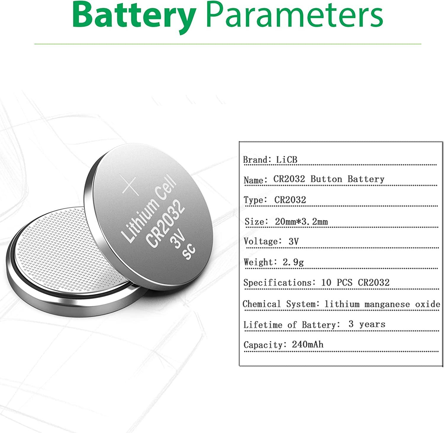 Energizer CR2032 zero mercury batteries, 3 Volts, 4 Batteries (Fresh)