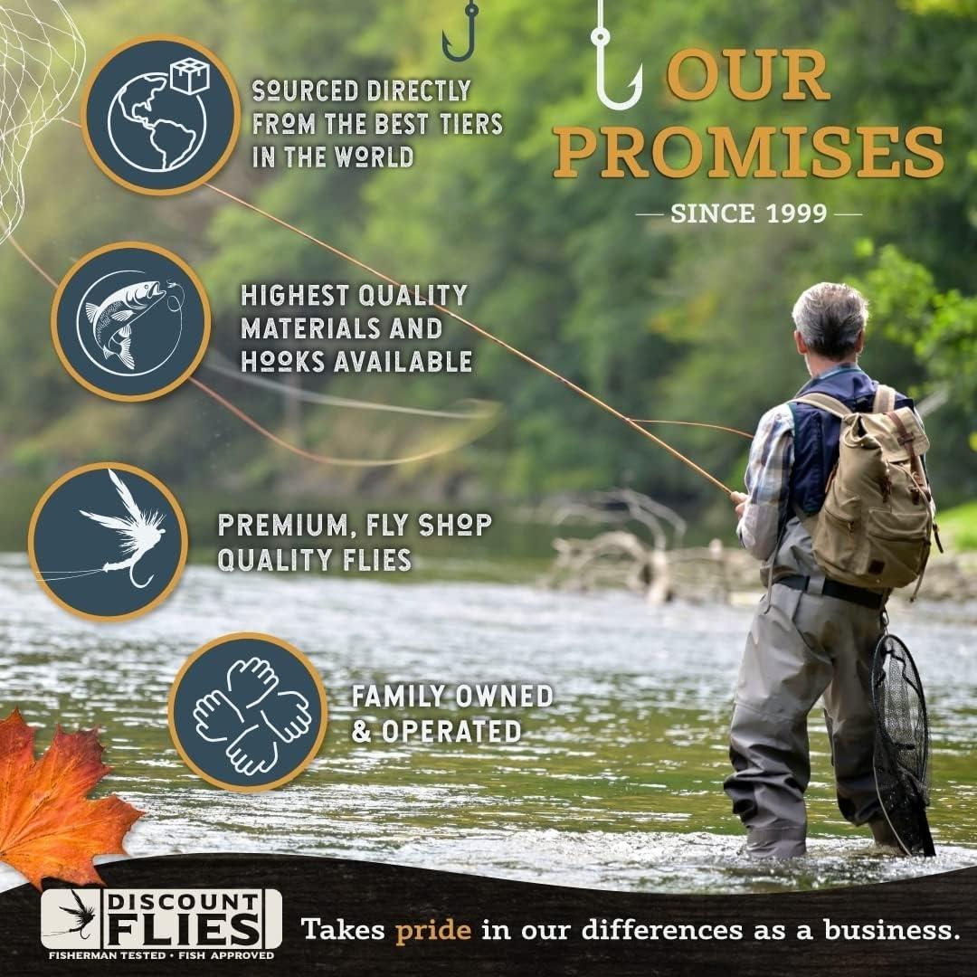 DiscountFlies Terrestrial Dry Fly Fishing Flies Fishing Kit w/Fly Box & 12  Dry Flies for Trout Fishing Realistic and Effective Fly Fishing Gear Trout  Flies for Fly Fishing on Strong Sharp Hooks