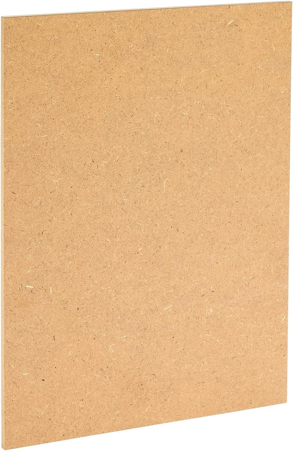 0.25 Thick Blank MDF Chipboard Sheets for Painting, Arts and Crafts (9 x  12 In, 12 Pack)