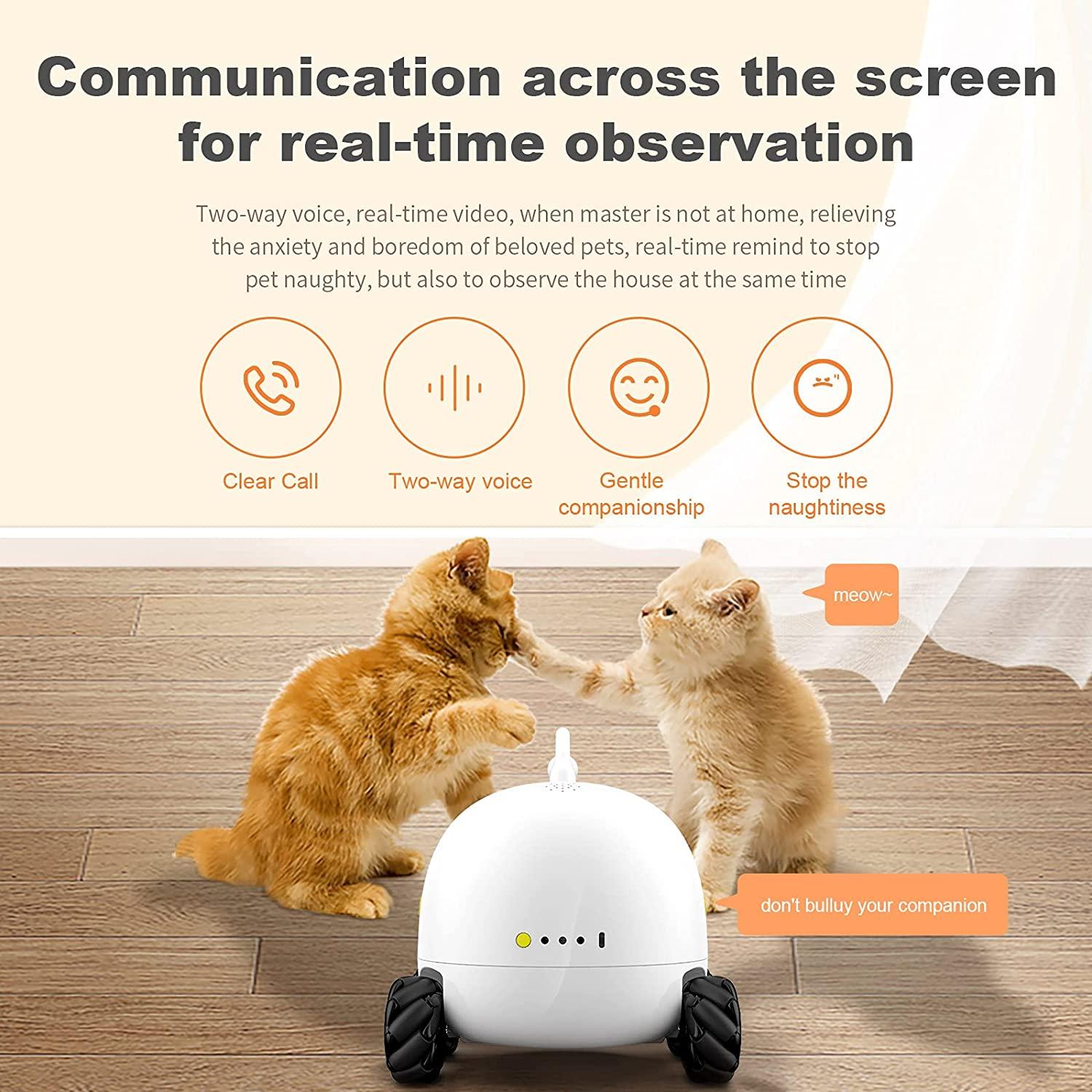 Smart Pet Camera, Smart Companion Robot for Pets, Dog Treat Dispenser