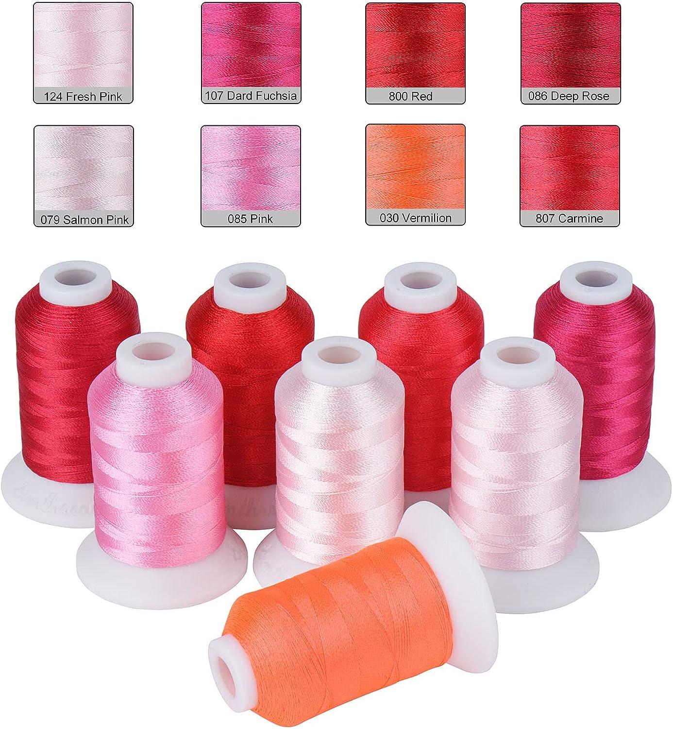 Simthread Embroidery Thread 5500 Yards Red 800, 40wt 100% Polyester for  Brother, Babylock, Janome, Singer, Pfaff, Husqvarna, Bernina Machine