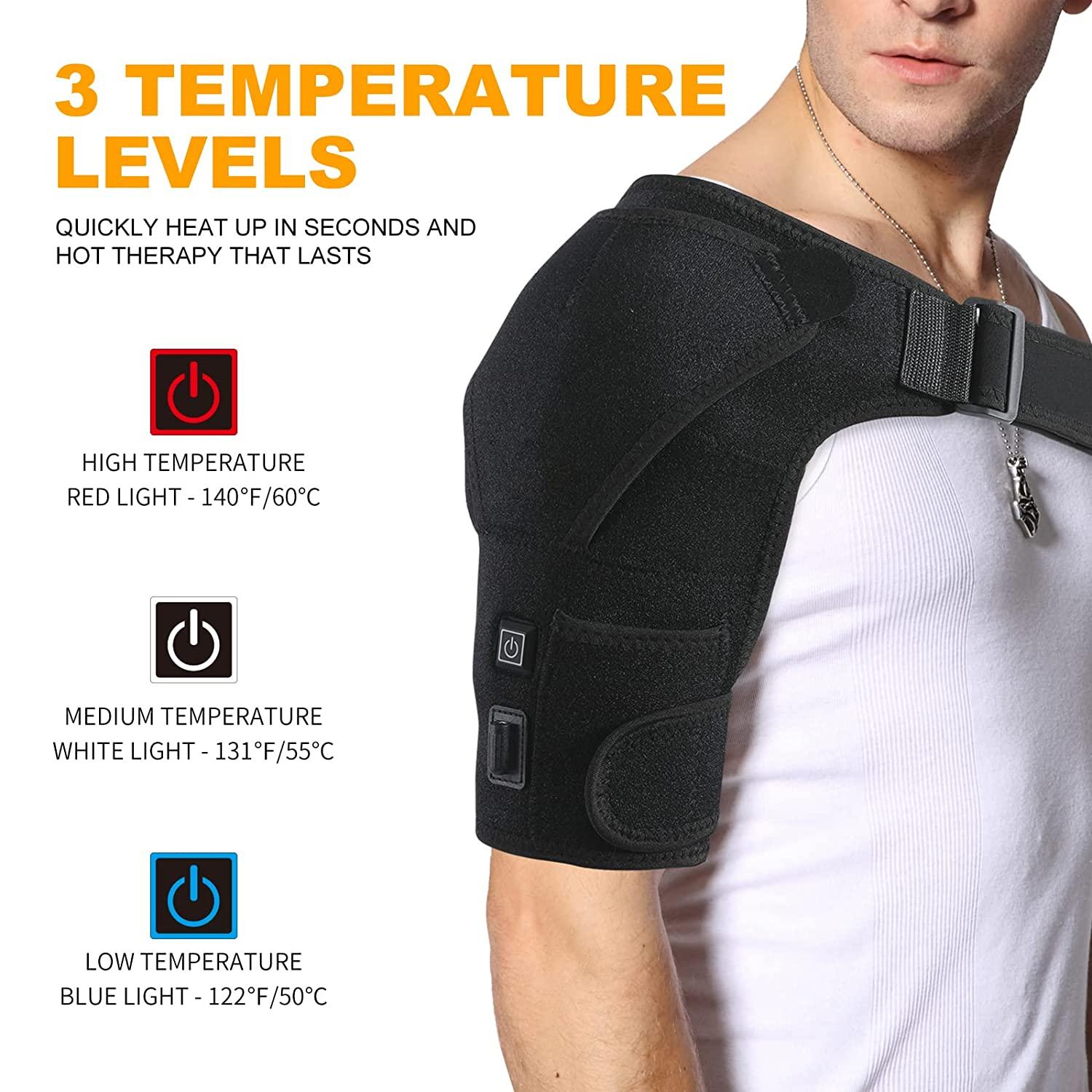 Double Shoulder Brace Sleeping Warm Support Stability Sleeve Wrap